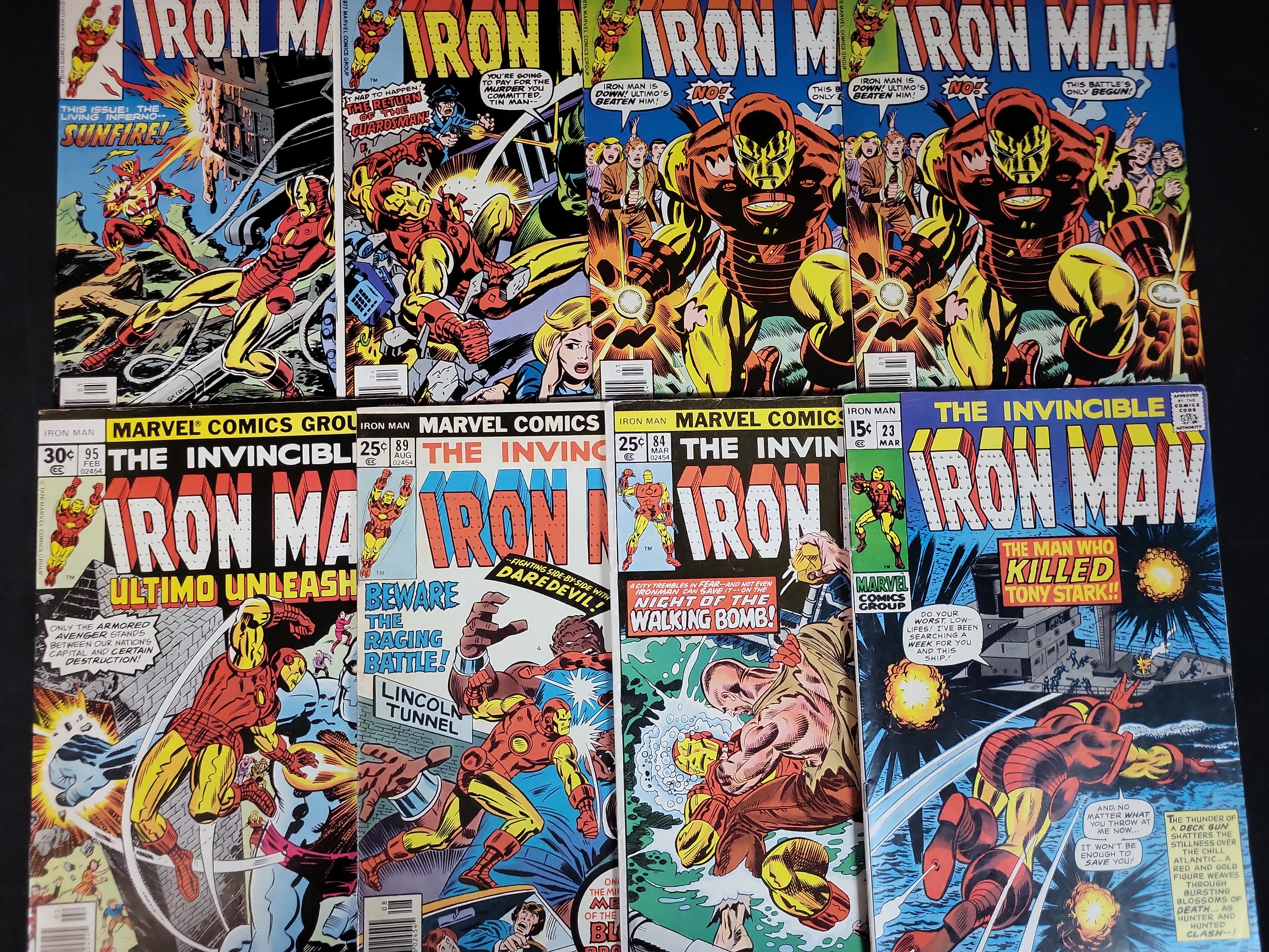 I03712 | A Group of Eight Marvel Comics The Invincible Iron Man Bronze Age Issues