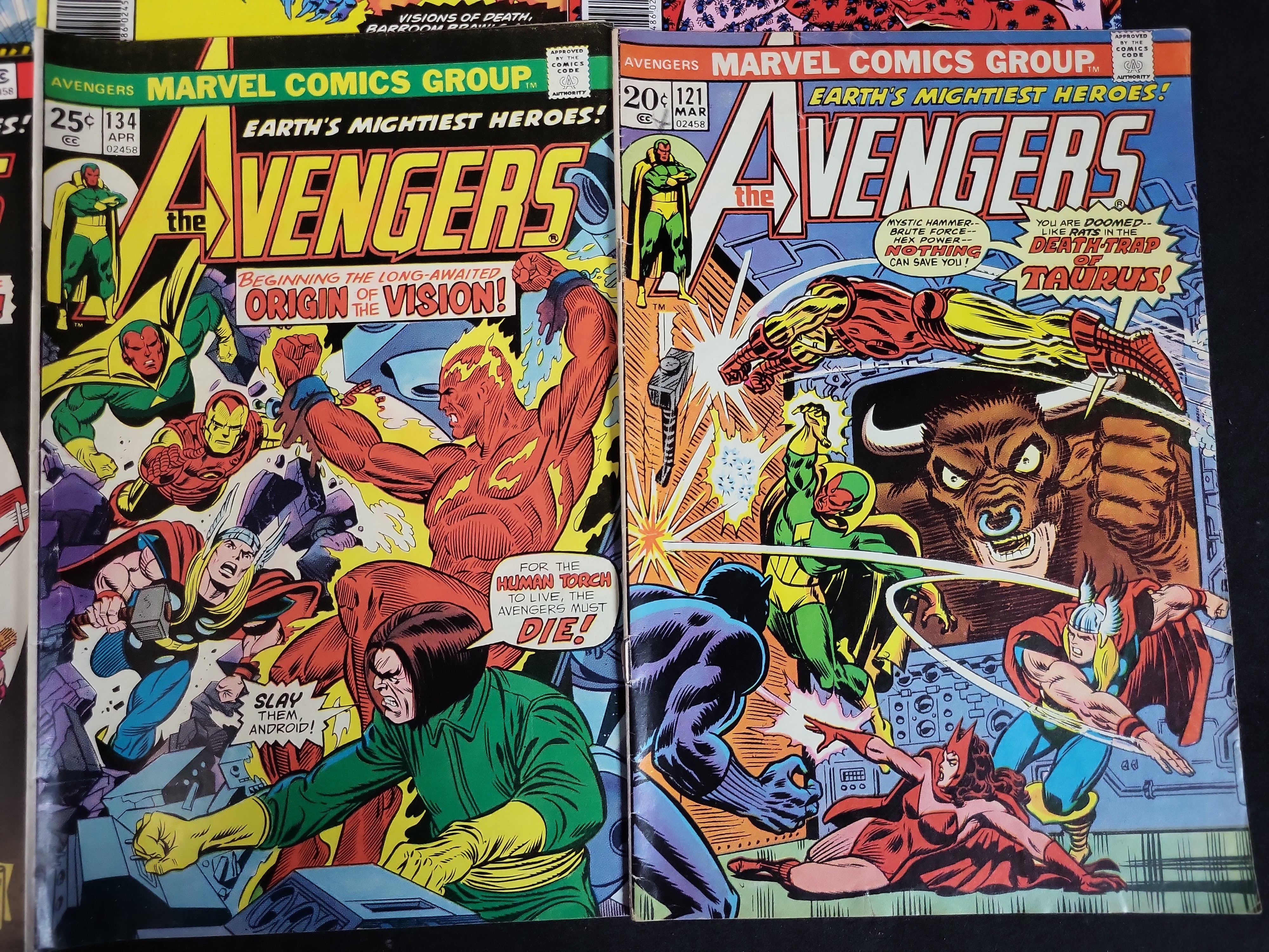 I03717 | A Collection of Six Marvel Comics Group The Avengers Comic Books Issues #121 to #179