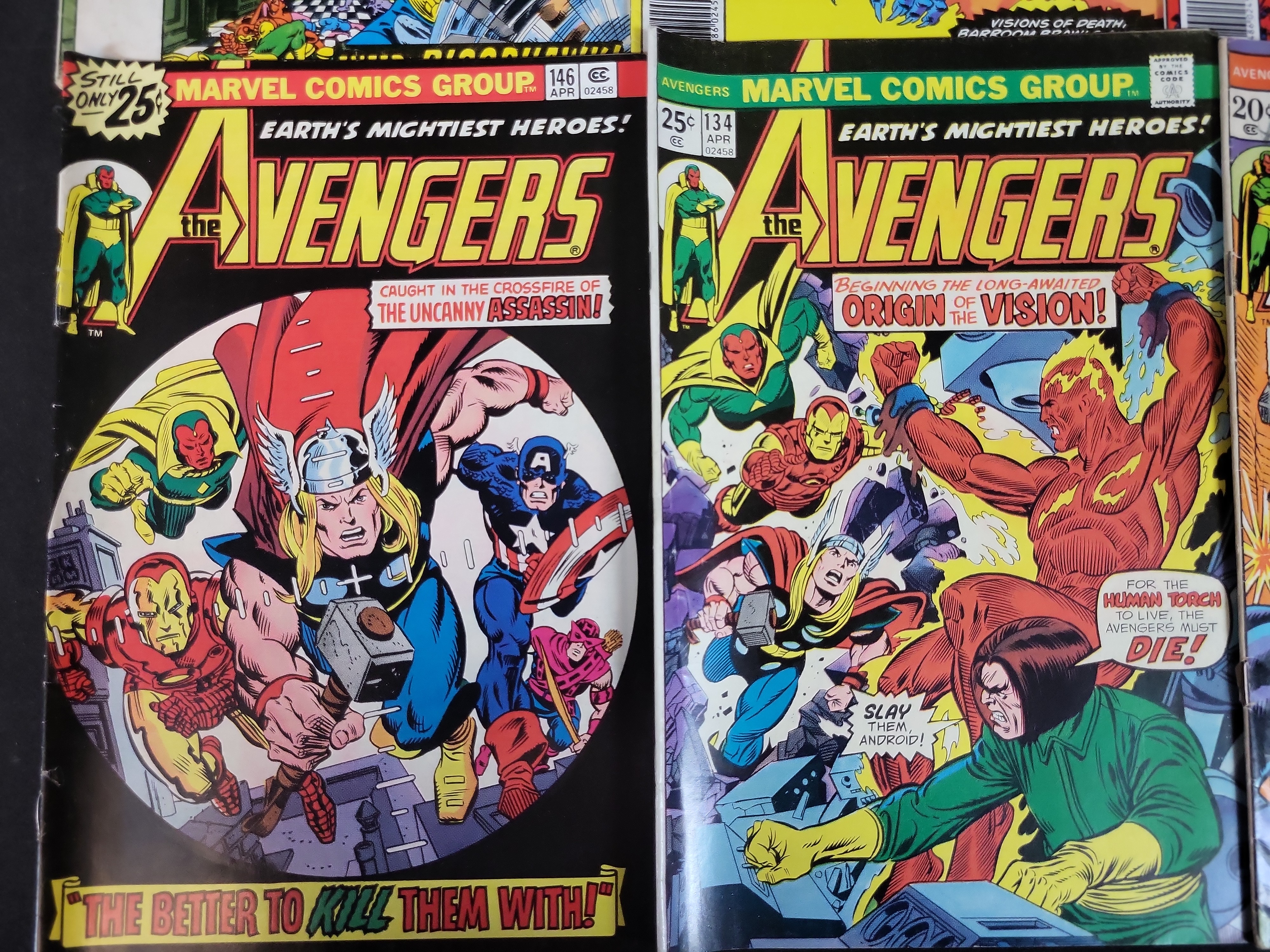 I03717 | A Collection of Six Marvel Comics Group The Avengers Comic Books Issues #121 to #179
