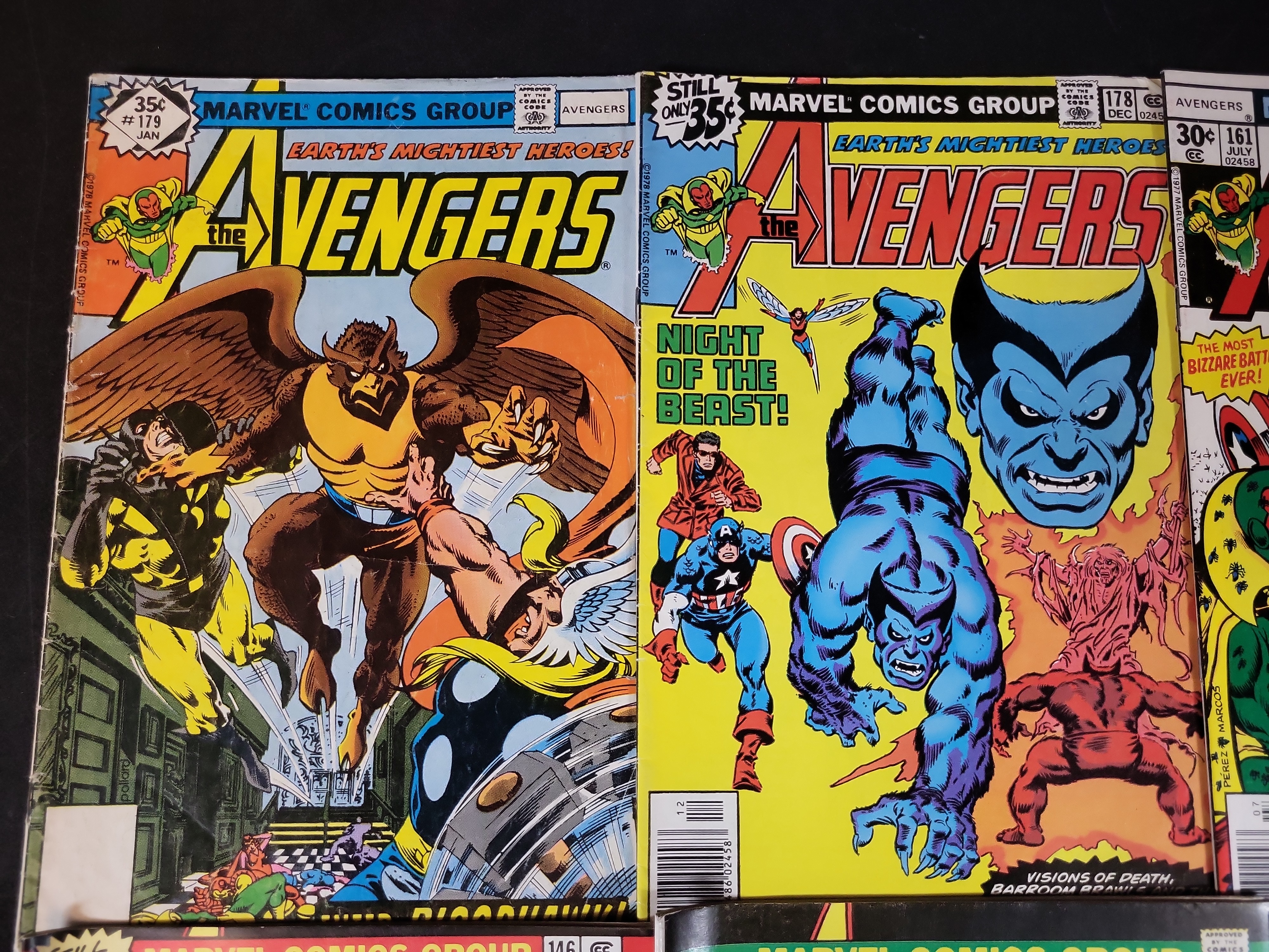 I03717 | A Collection of Six Marvel Comics Group The Avengers Comic Books Issues #121 to #179