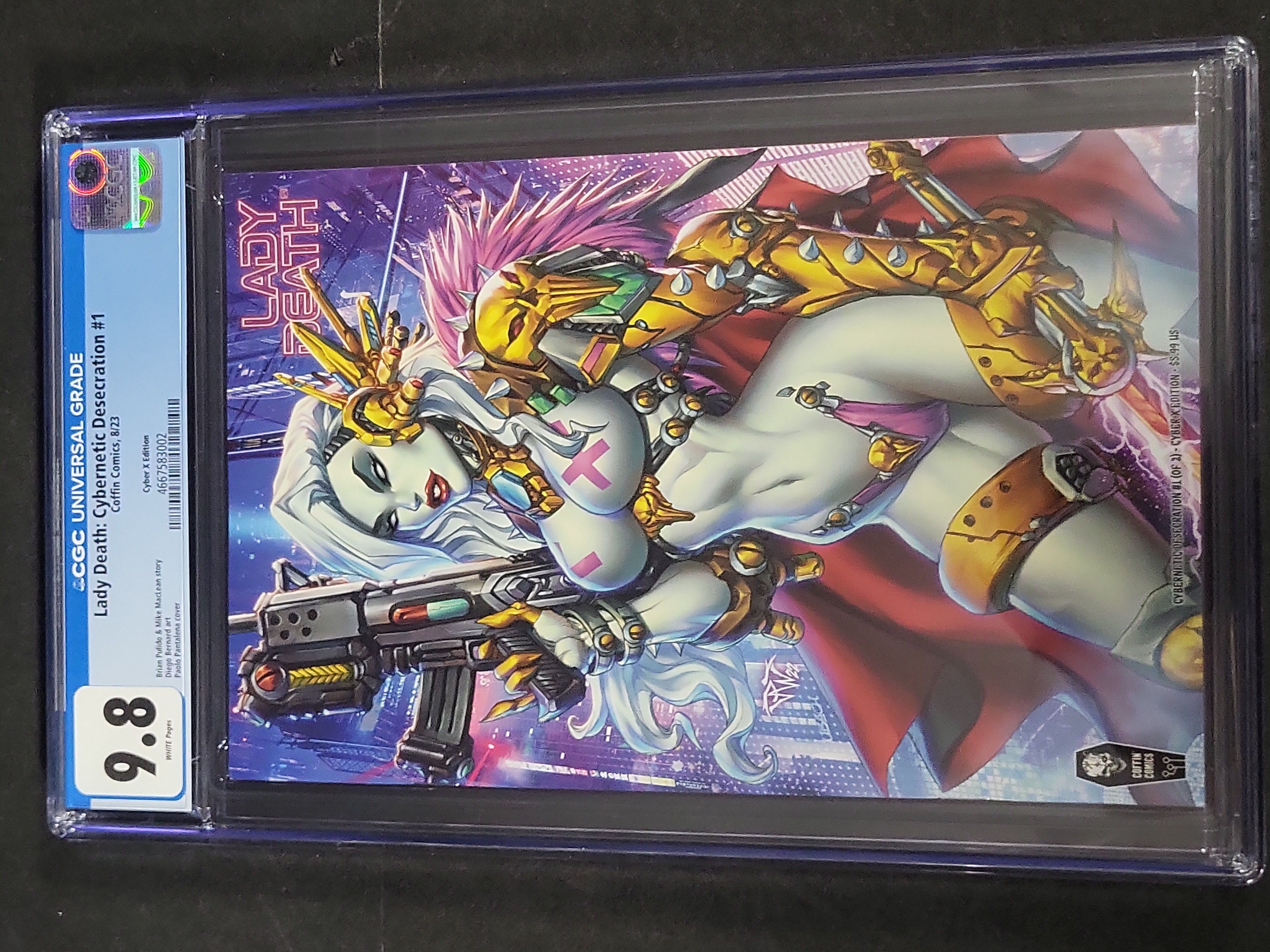 I03478 | Coffin Comics Lady Death Cybernetic Desecration #1 Cyber X Edition CGC 9.8 Universal Grade