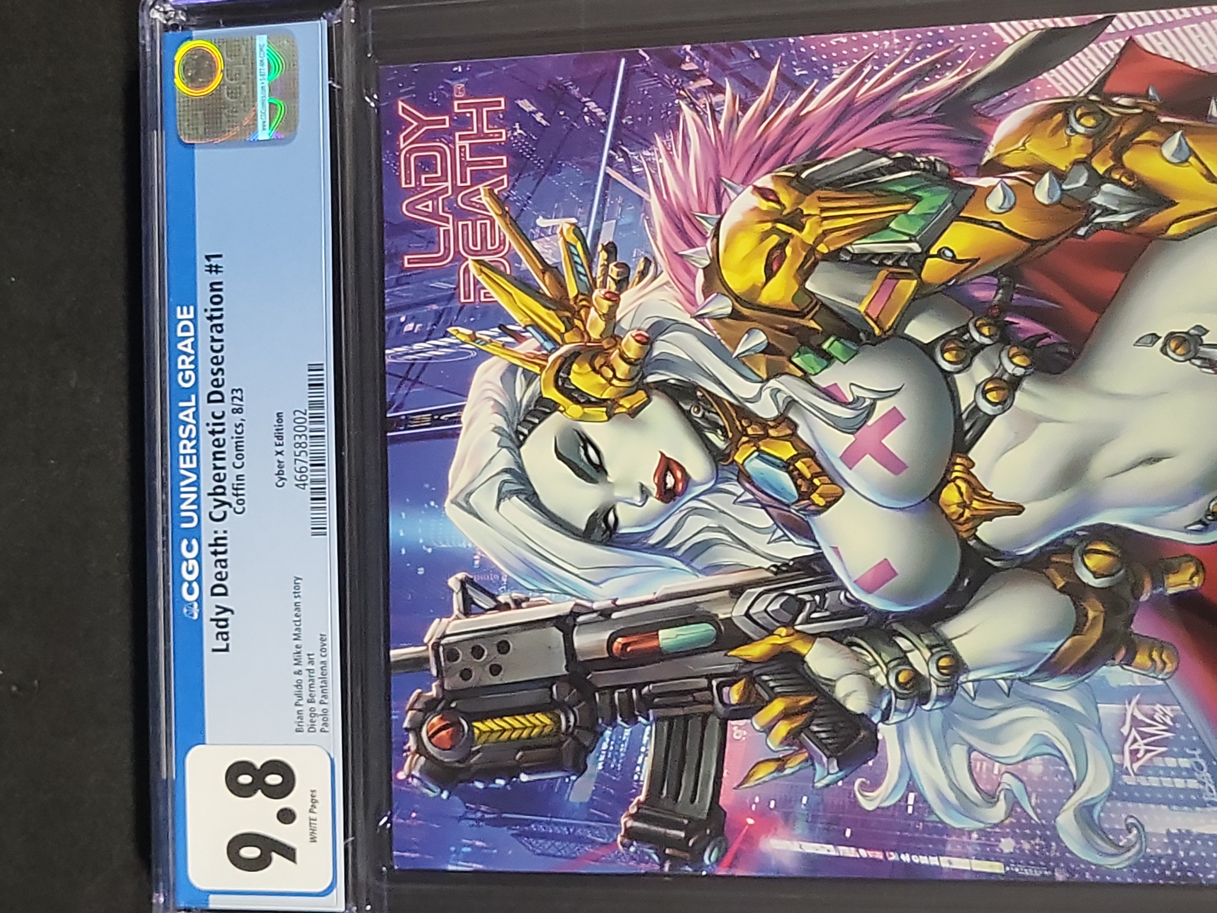 I03478 | Coffin Comics Lady Death Cybernetic Desecration #1 Cyber X Edition CGC 9.8 Universal Grade