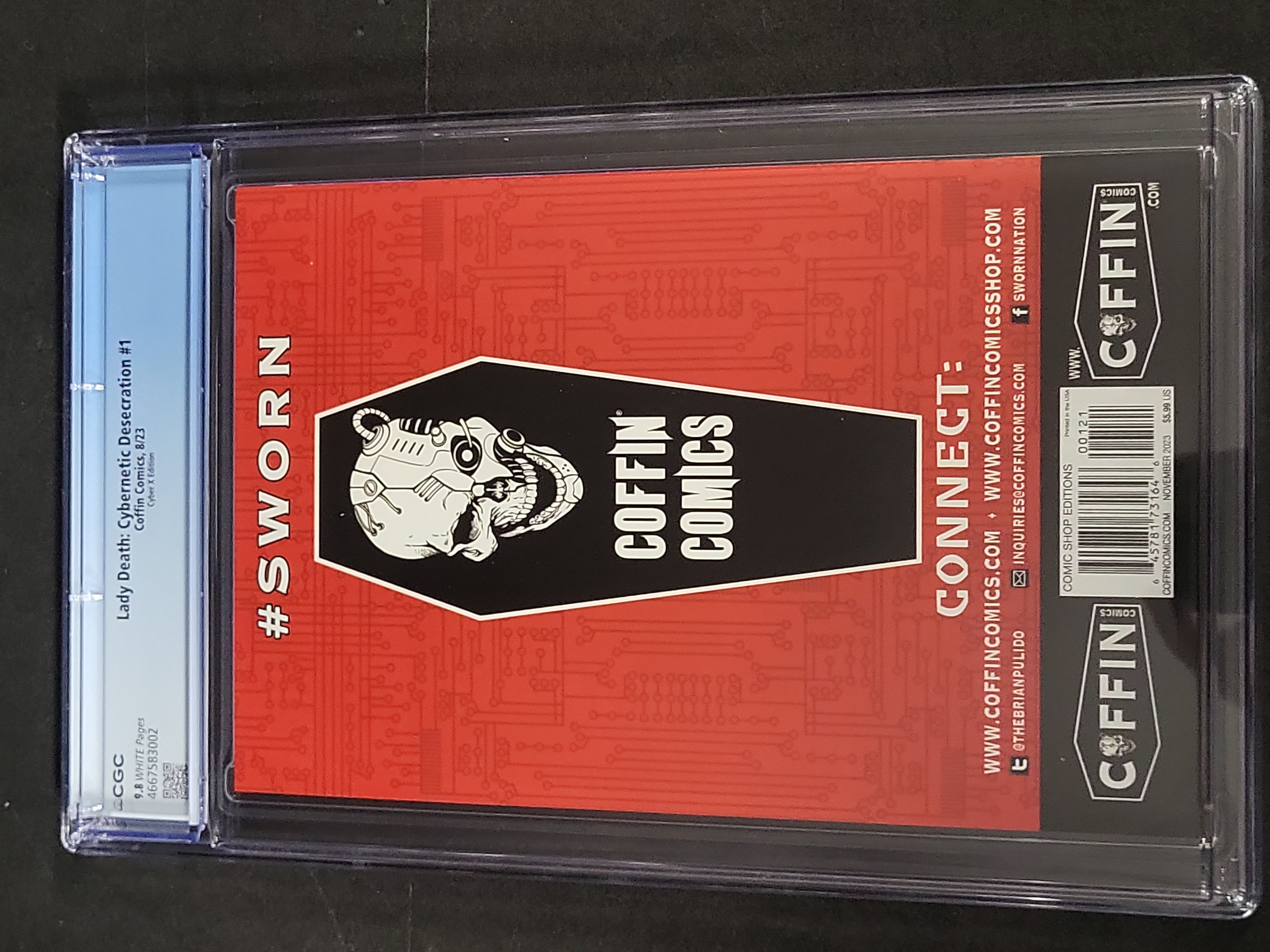 I03478 | Coffin Comics Lady Death Cybernetic Desecration #1 Cyber X Edition CGC 9.8 Universal Grade