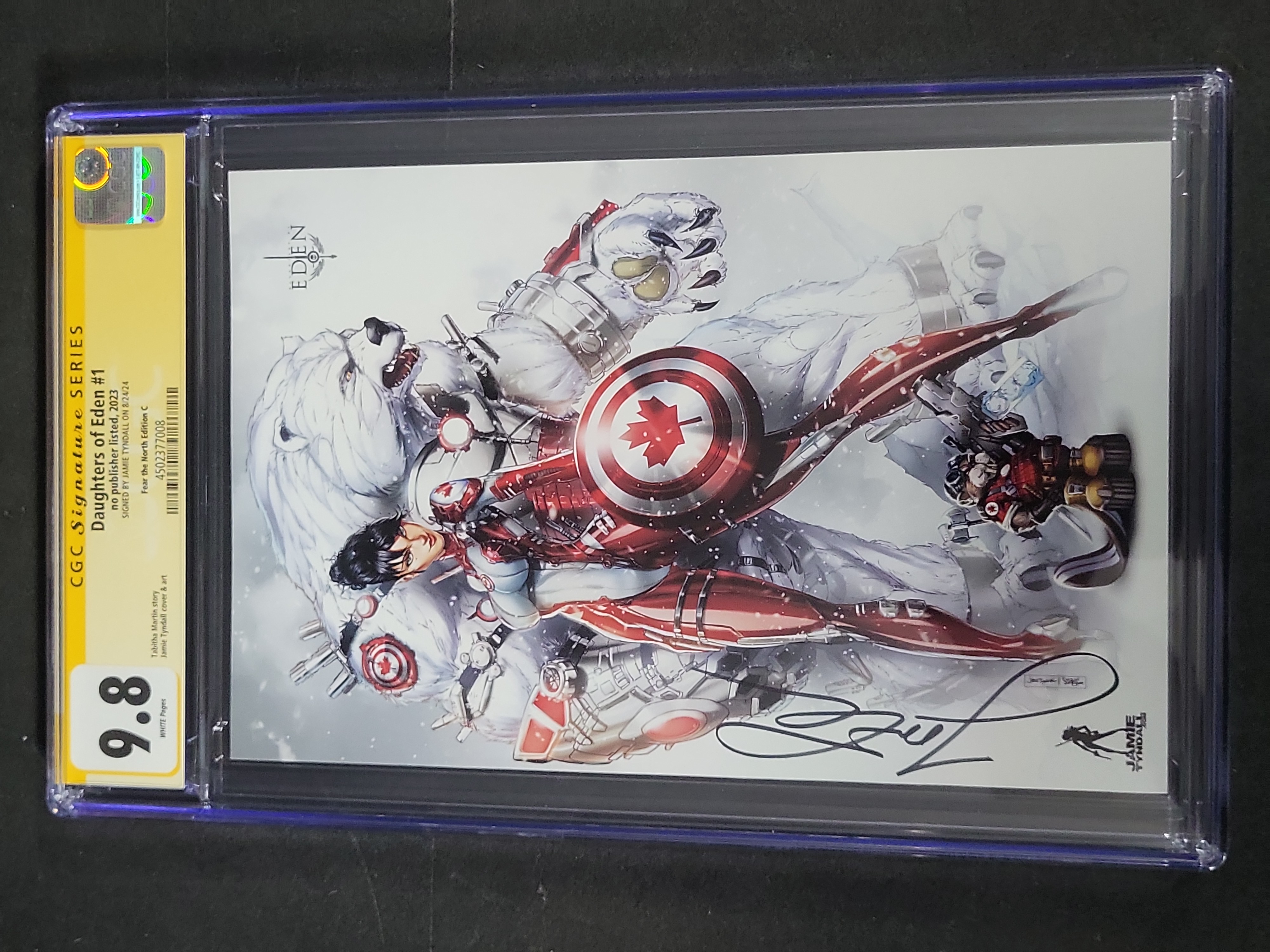 I03479 | Daughters of Eden #1 CGC Signature Series 9.8 Signed by Jamie Tyndall Fear the North Edition C