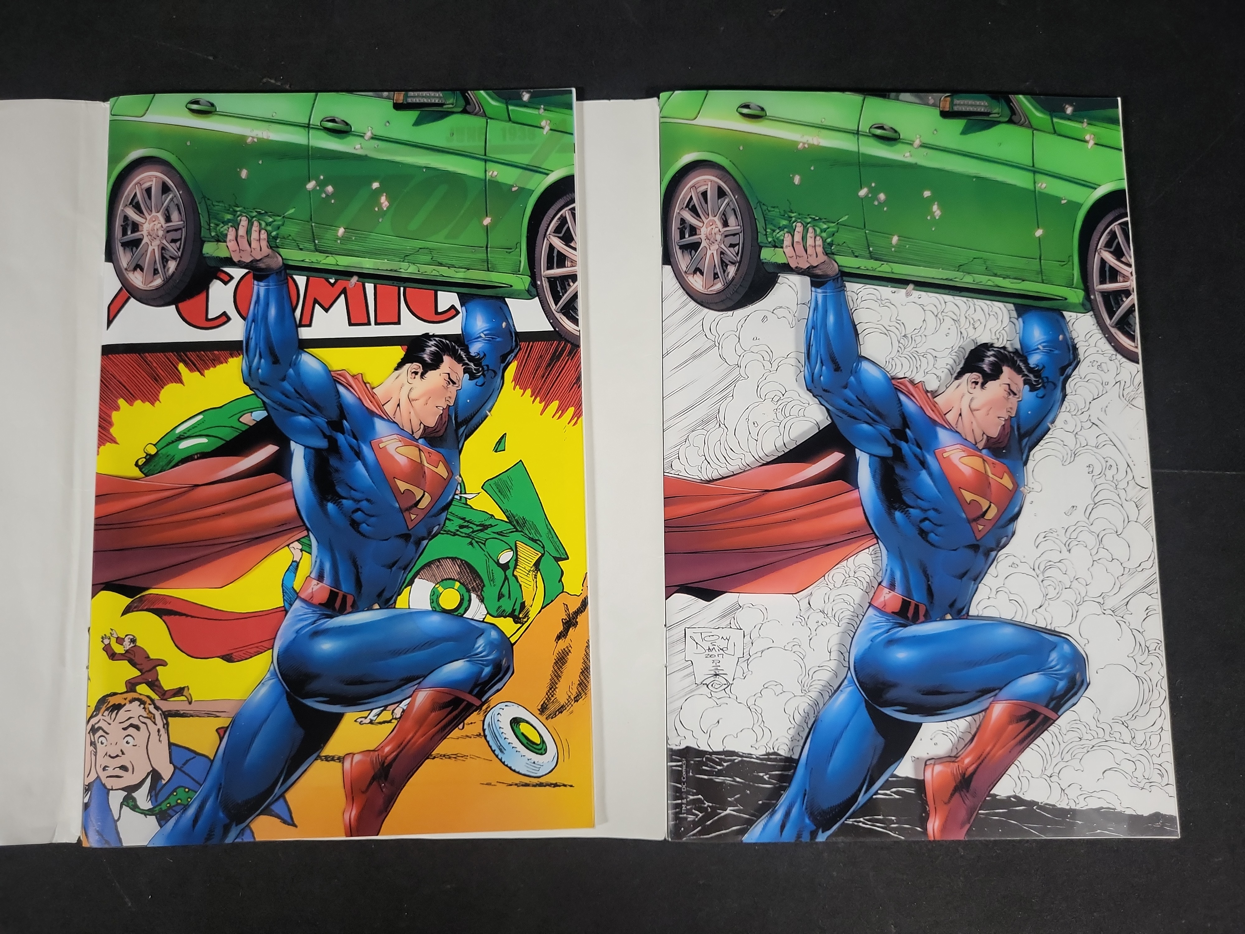 I03845 | A Pair of Action Comics 1 Special Convention Exclusive Variant Comic Books