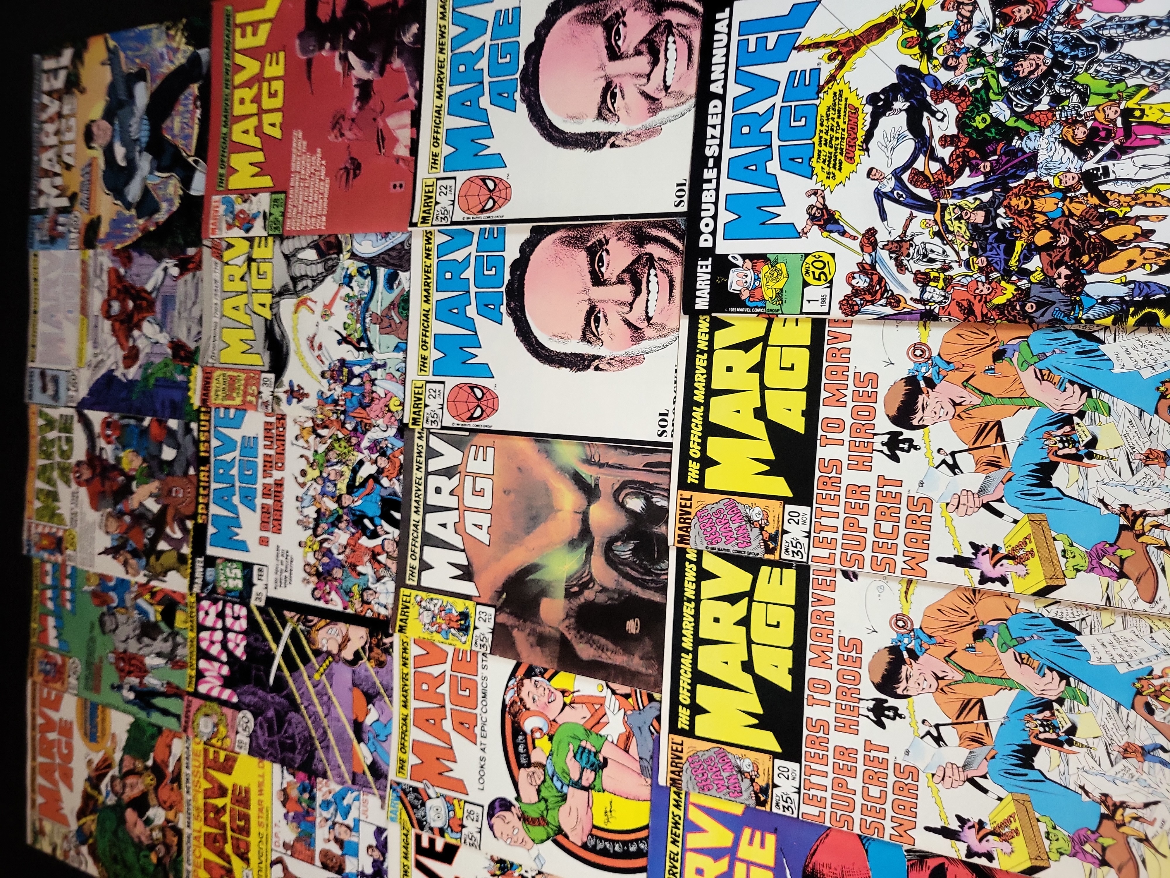 I03676 | A Collection of 20 Marvel Age Comic Books Including Key Issues and 1985 Annual