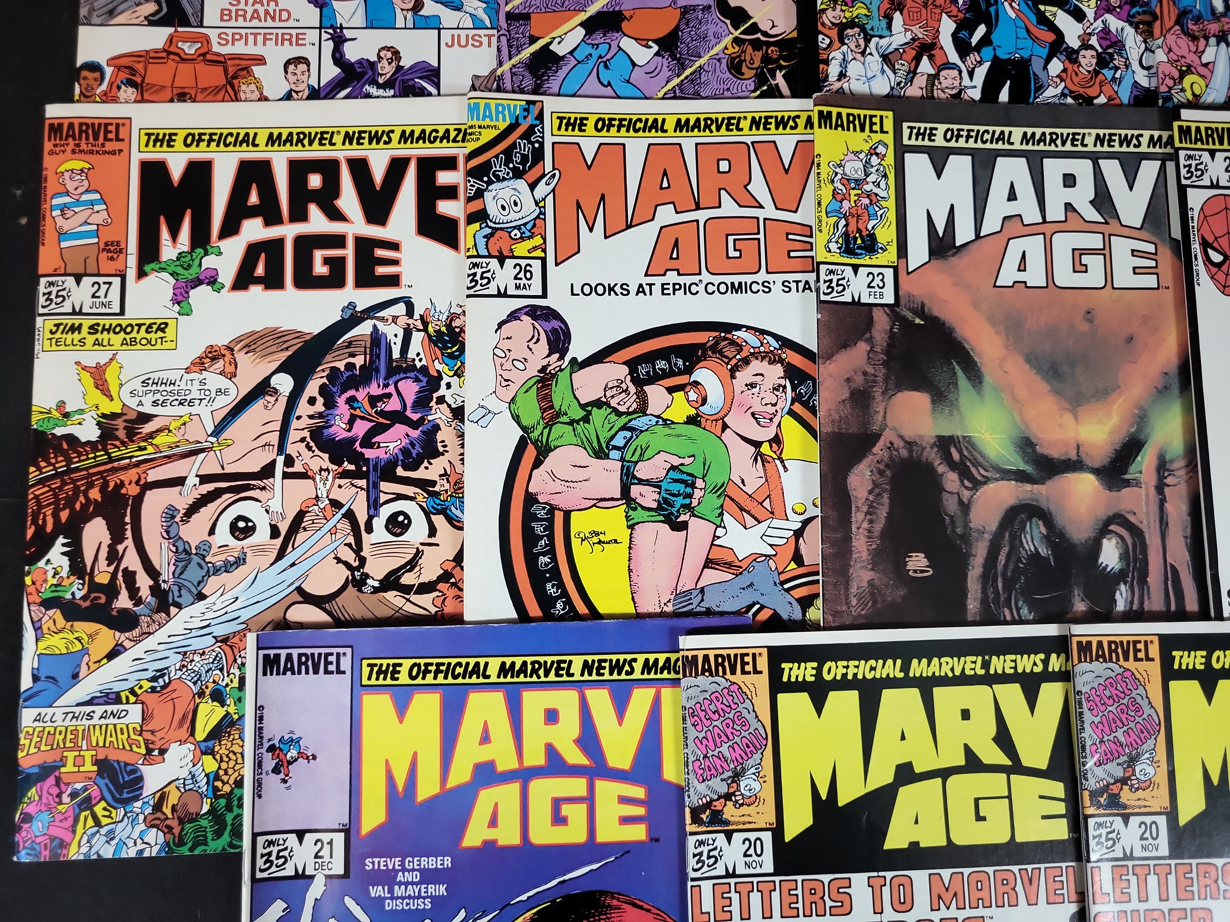 I03676 | A Collection of 20 Marvel Age Comic Books Including Key Issues and 1985 Annual