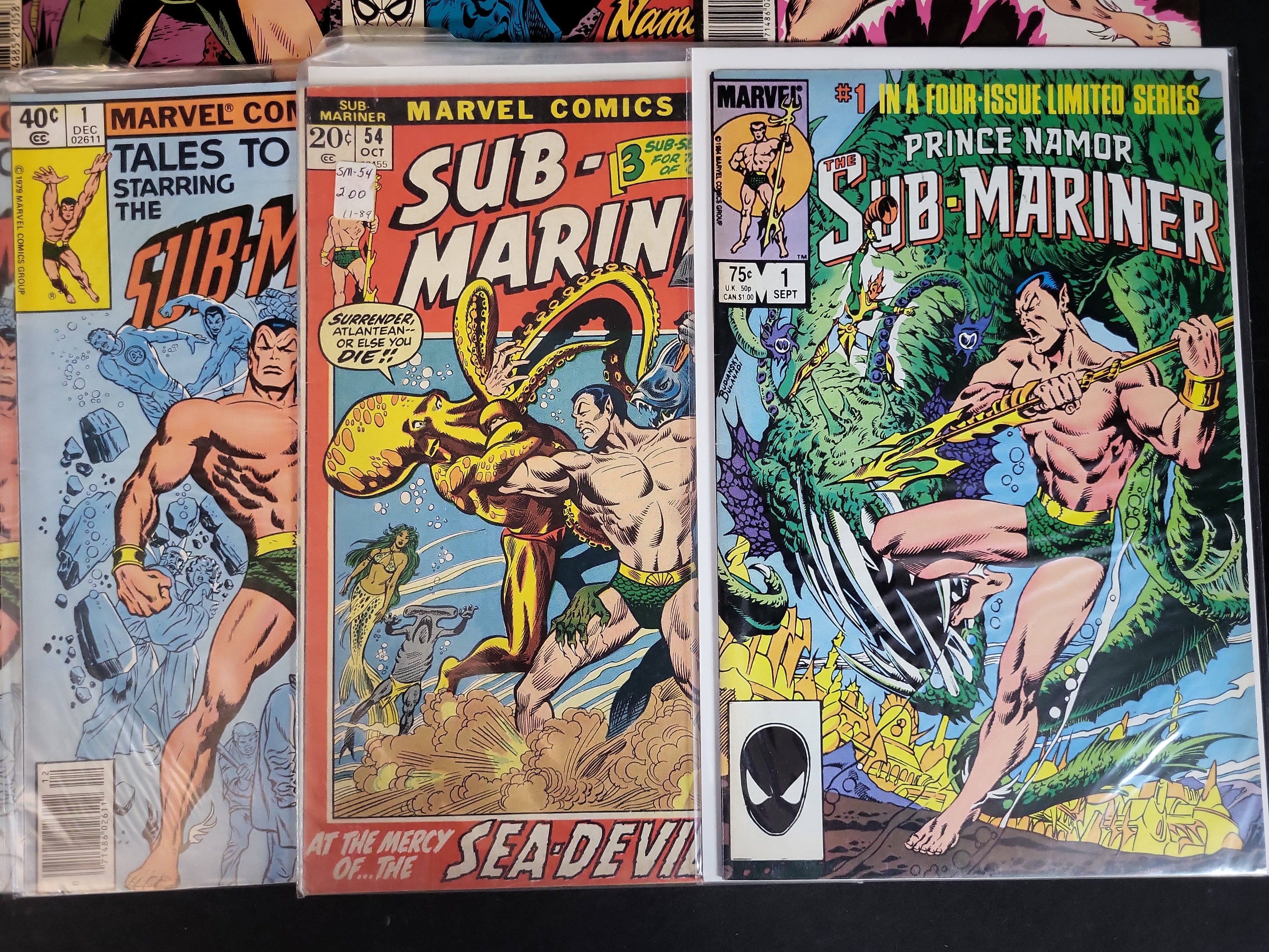 I03689 | A Lot of 10 Marvel Comics Featuring Prince Namor the Sub-Mariner Including Limited Series and Bronze Age Issues