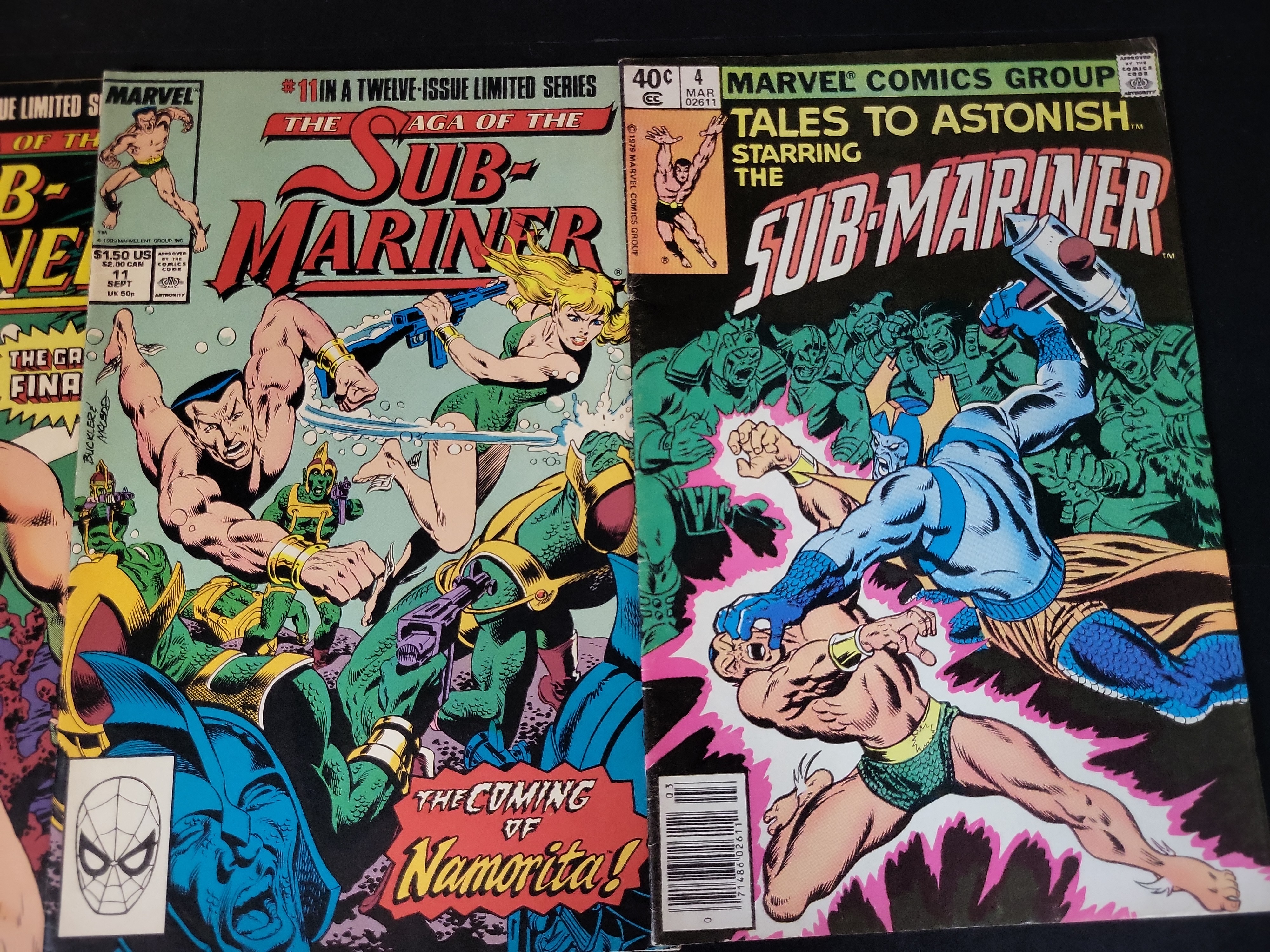I03689 | A Lot of 10 Marvel Comics Featuring Prince Namor the Sub-Mariner Including Limited Series and Bronze Age Issues