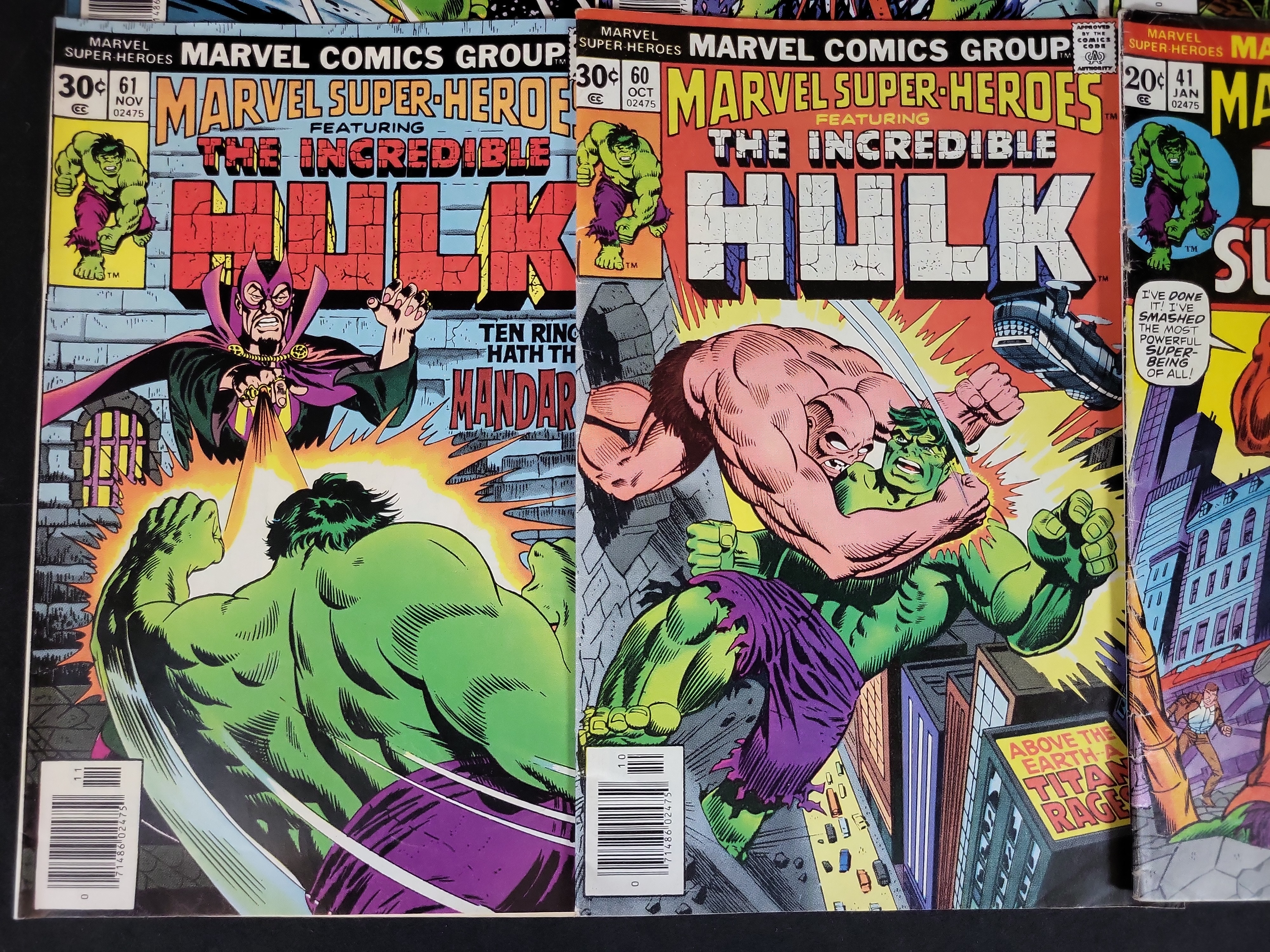 I03710 | A Collection of Marvel Super-Heroes Incredible Hulk Comic Books, Issues 41-65