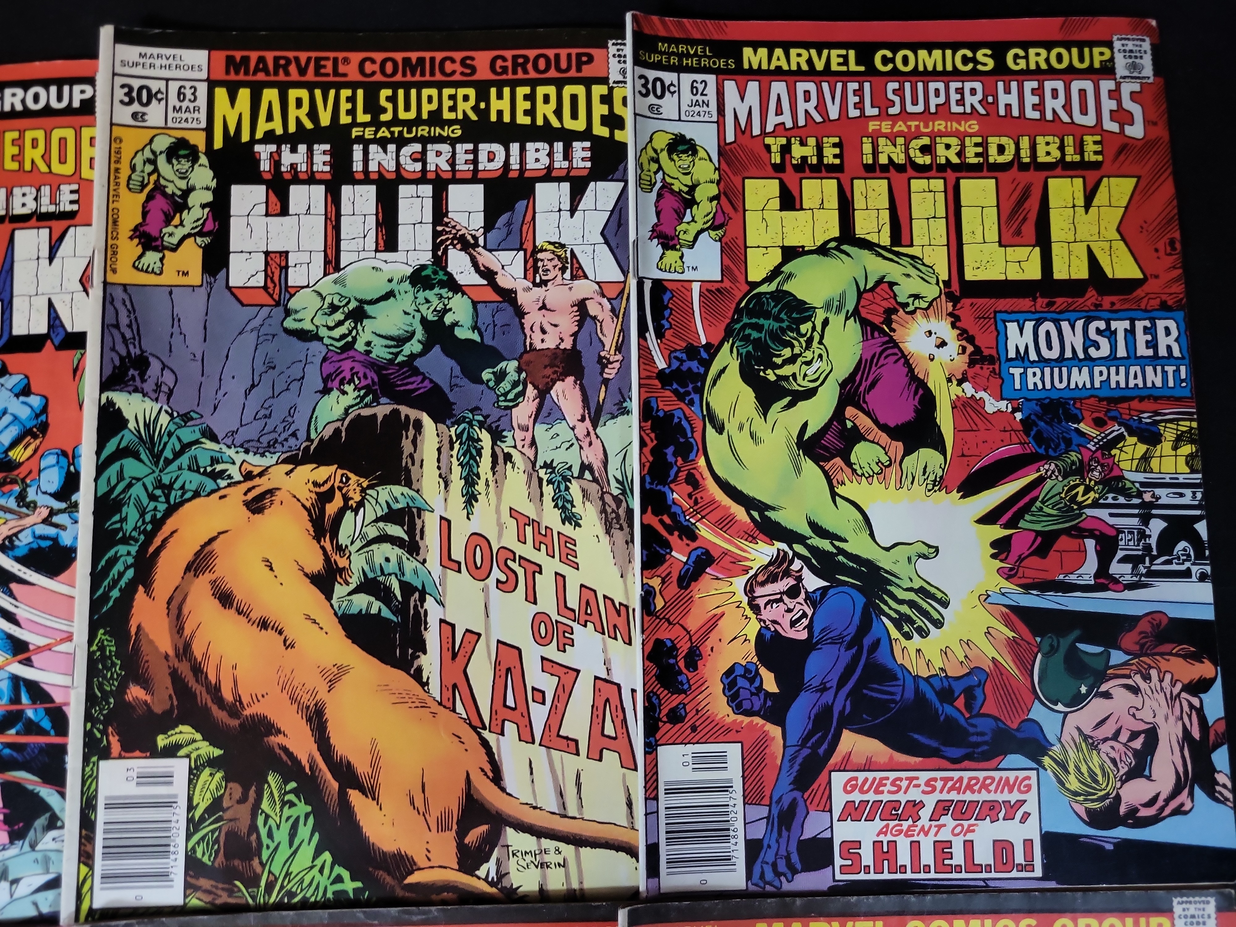 I03710 | A Collection of Marvel Super-Heroes Incredible Hulk Comic Books, Issues 41-65