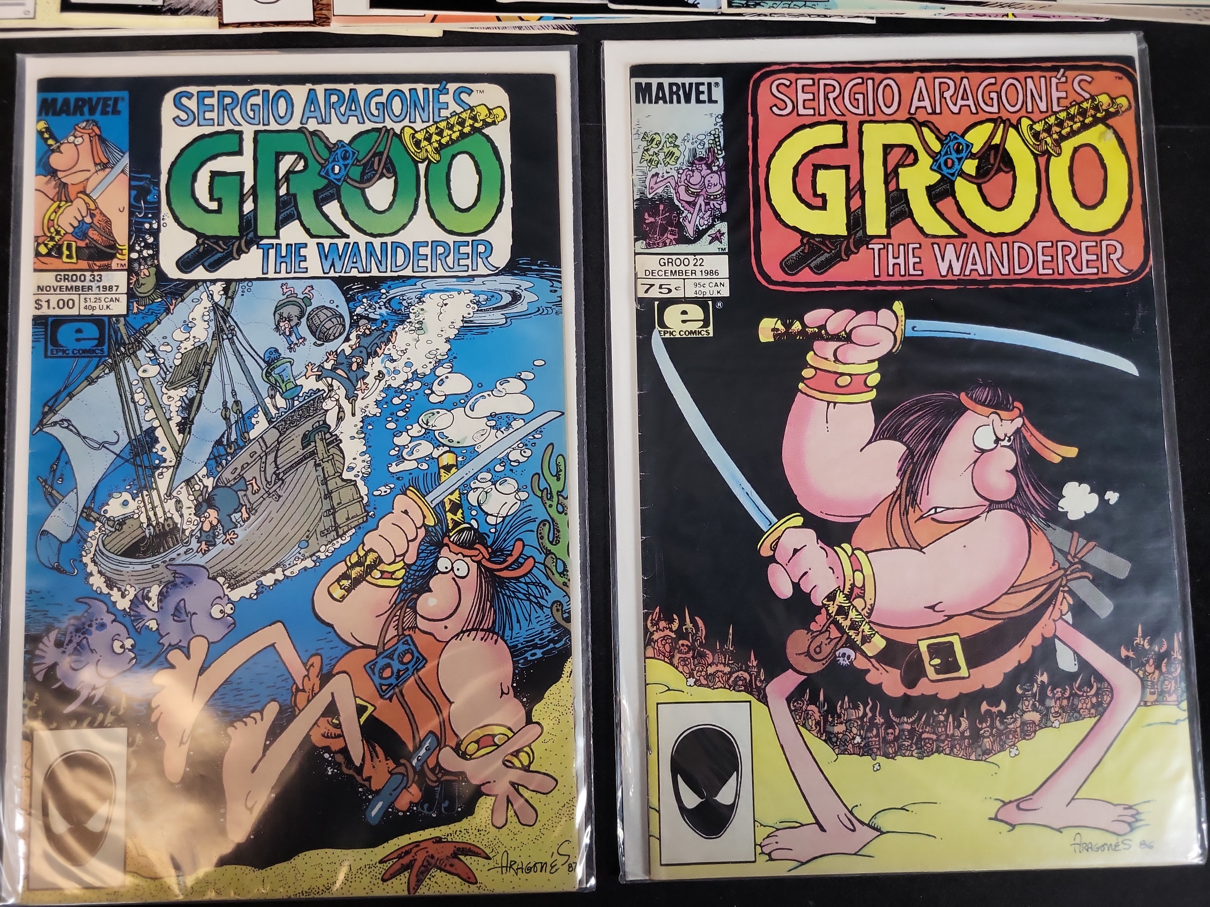 I03614 | A Collection of 22 Marvel and Epic Comics Featuring Groo the Wanderer, ElfQuest, and The Pirates of Dark Water