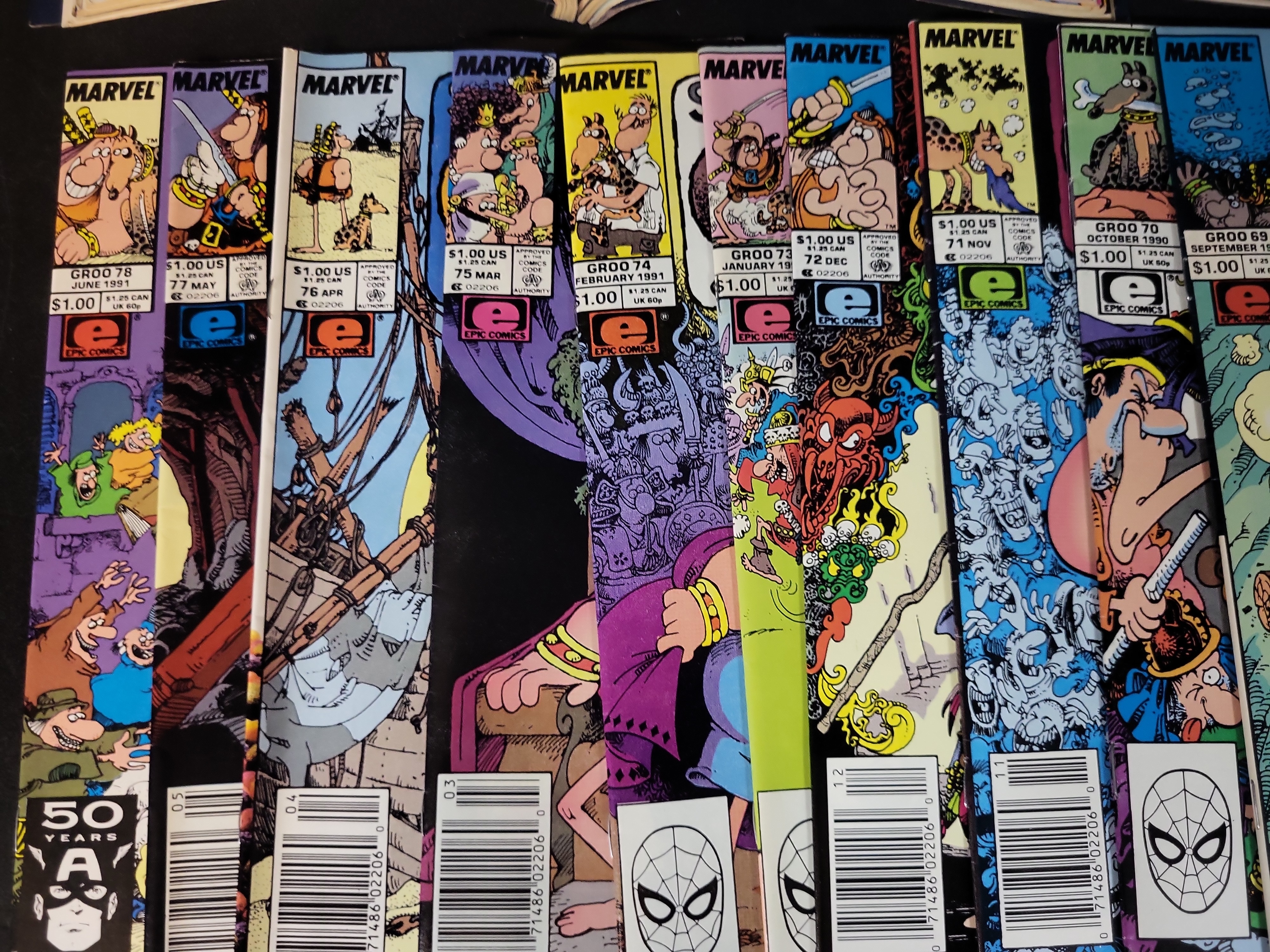 I03614 | A Collection of 22 Marvel and Epic Comics Featuring Groo the Wanderer, ElfQuest, and The Pirates of Dark Water