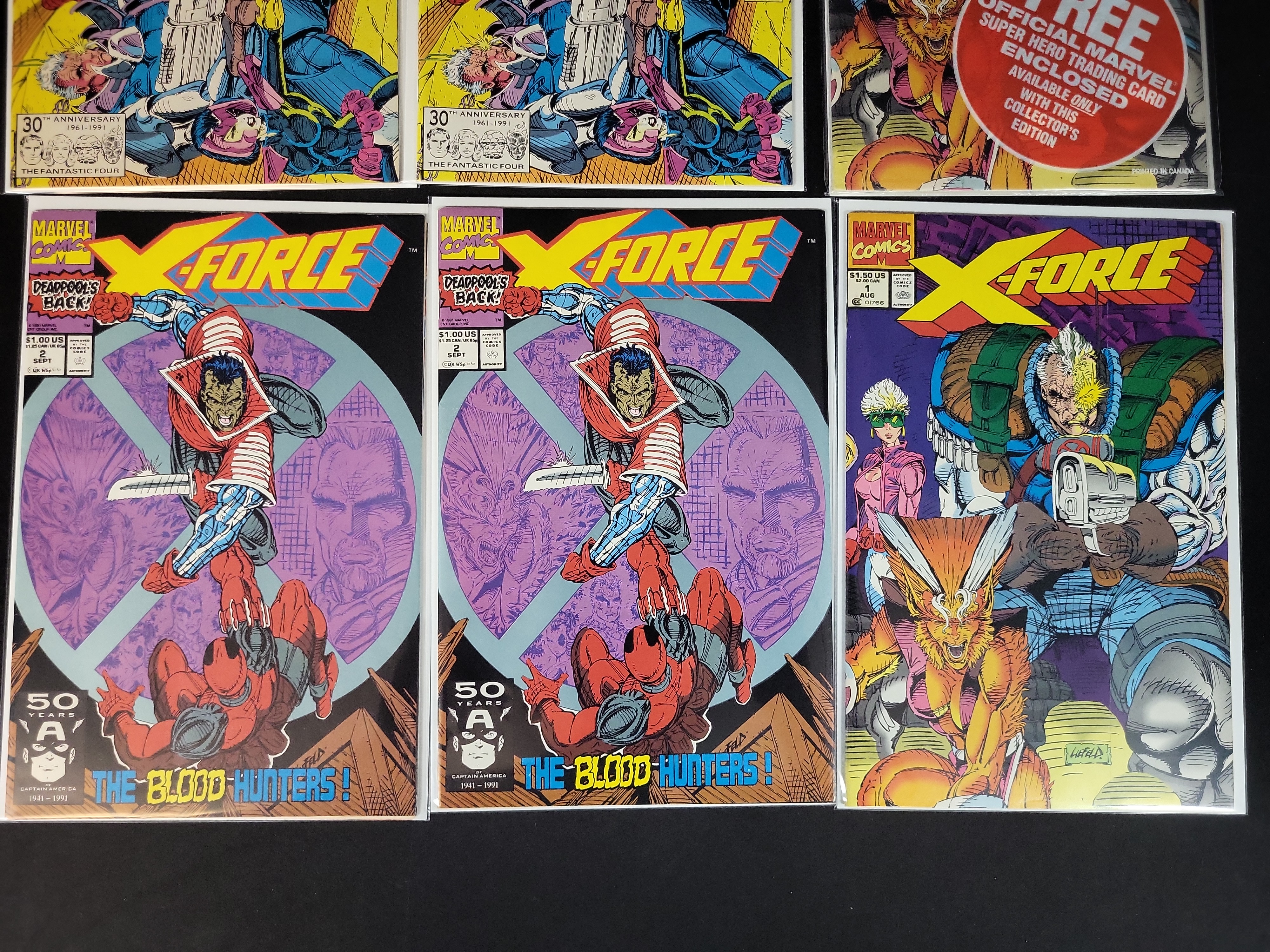 I02194 | Liefeld, Rob, et al. X-Force Issues #1, #2, and #4. Marvel Comics, 1991.