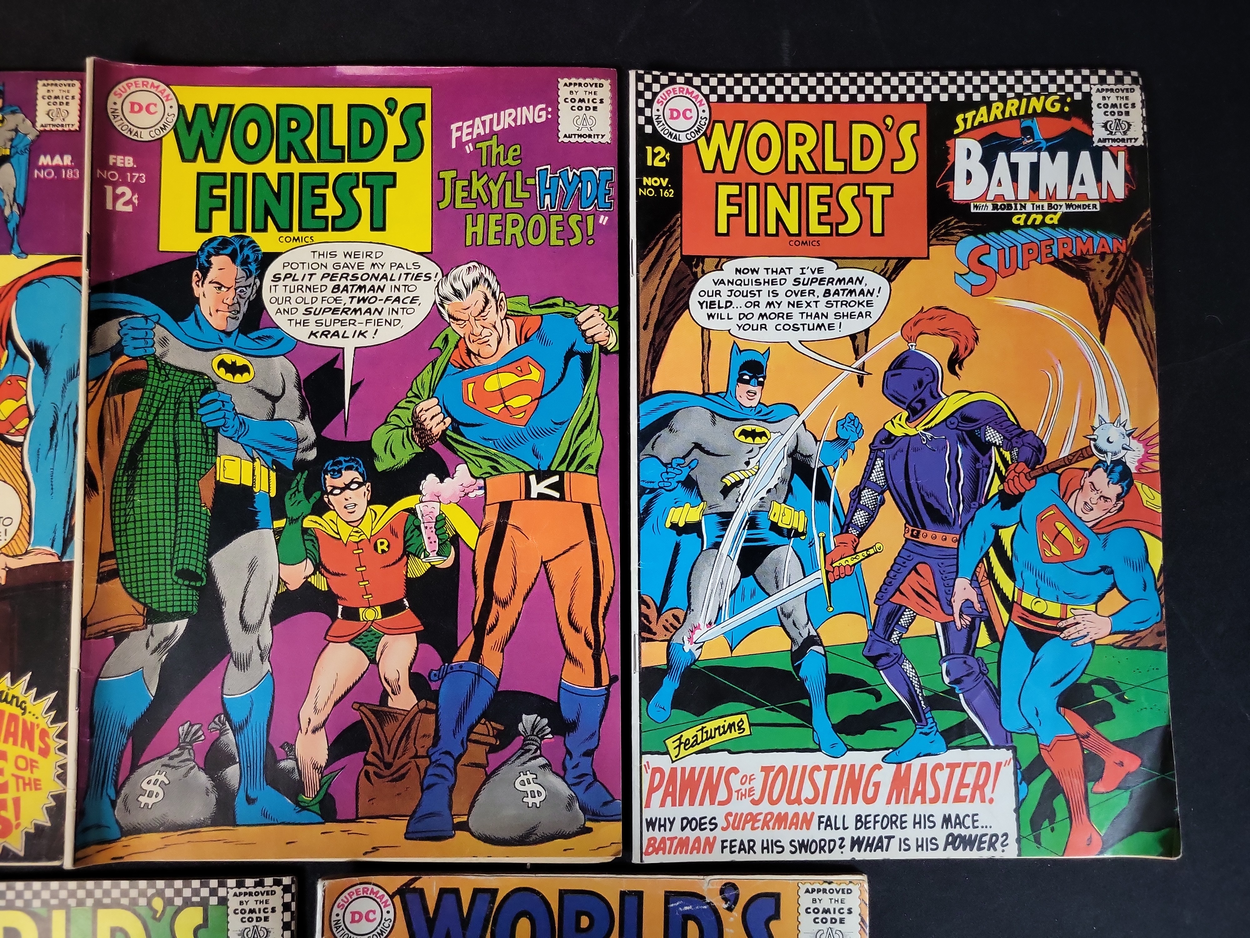 I03918 | Five World's Finest Comics Superman and Batman Silver Age Issues DC Comics 1966 to 1969