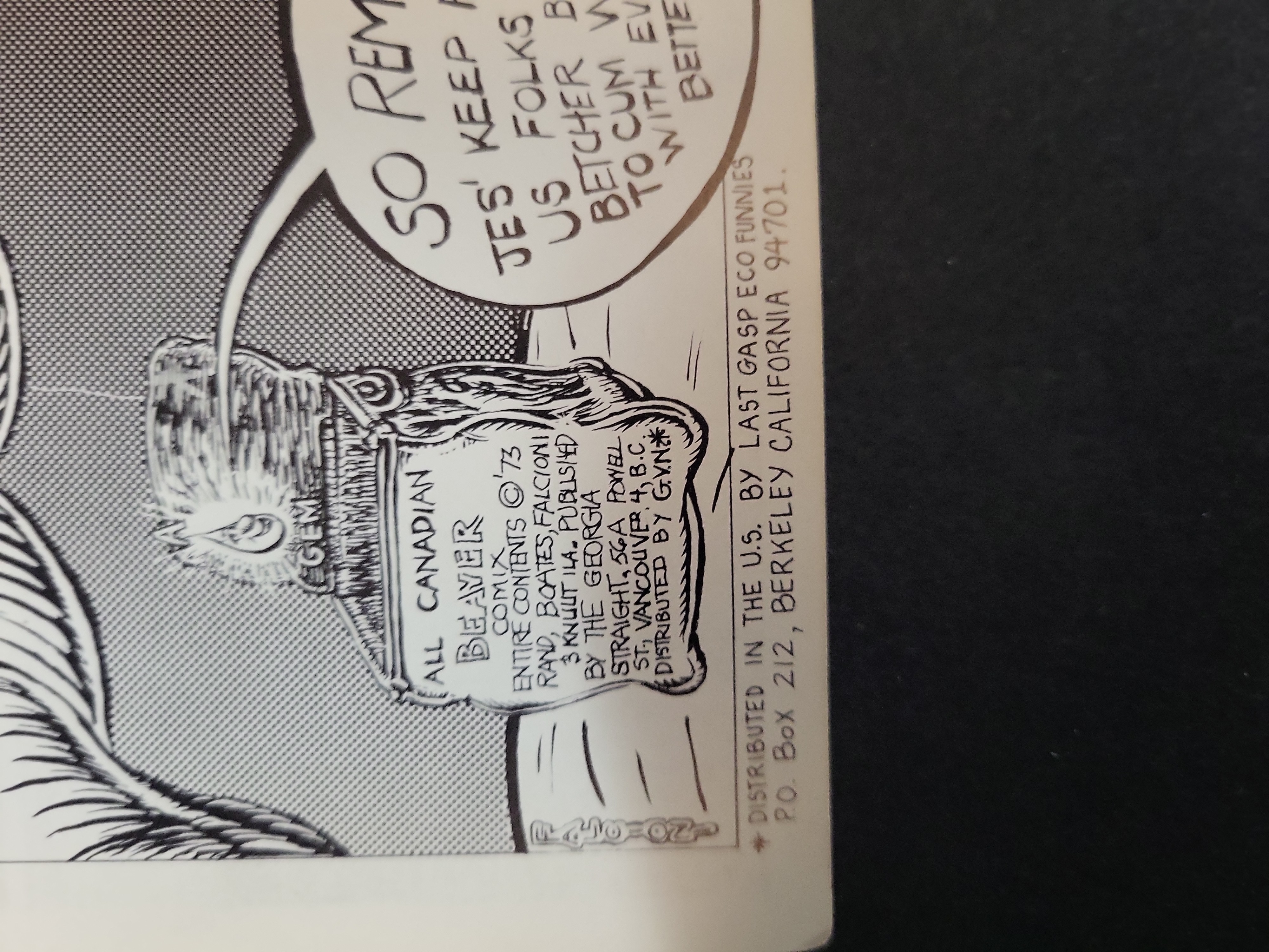 I03670 | Two Underground Comic Books Including Beaver Comix No. 1 and Further Adventures of Those Fabulous Furry Freak Brothers