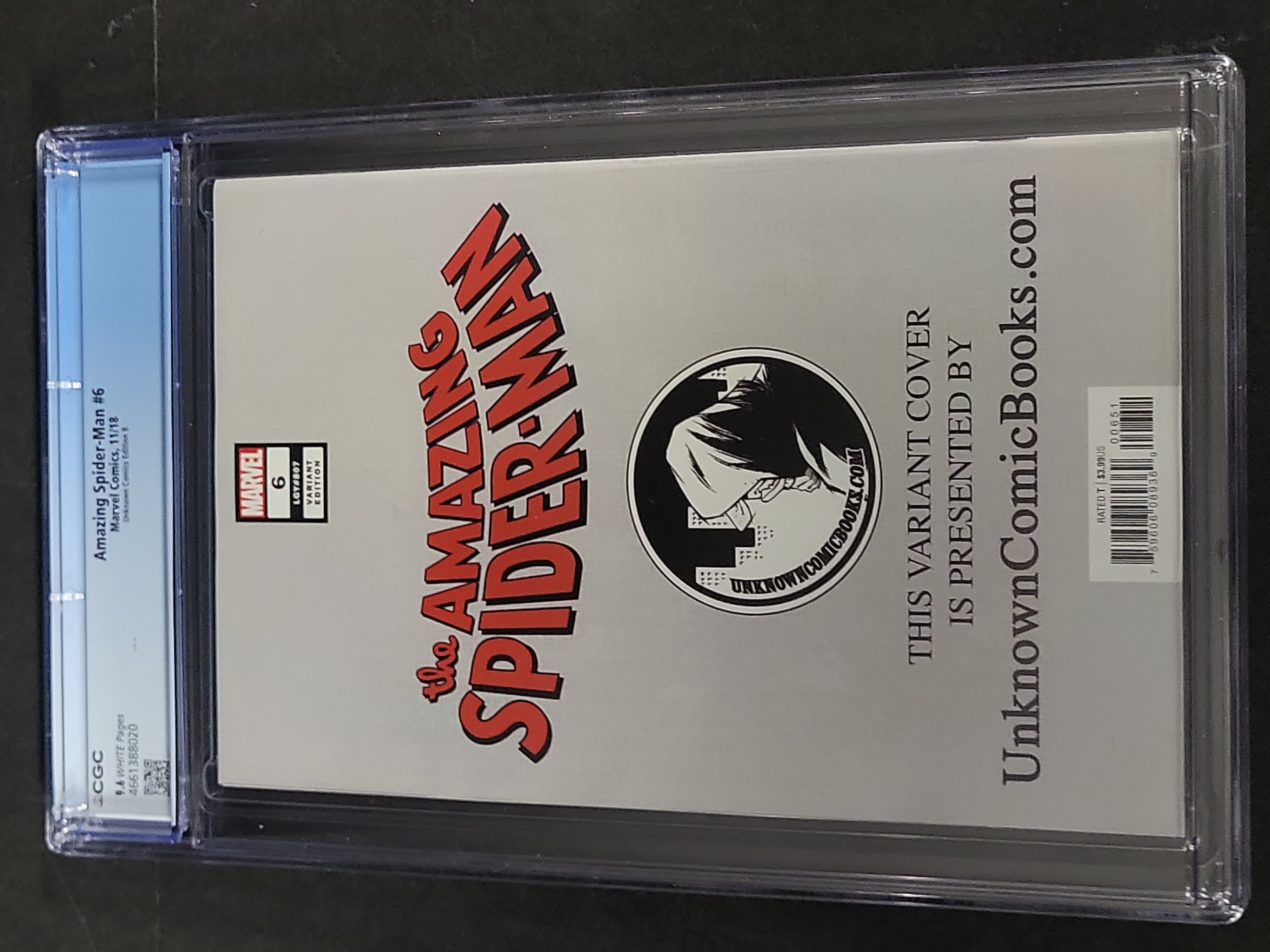 I03489 | Amazing Spider-Man #6 Mike Mayhew Unknown Comics Virgin Variant CGC 9.6