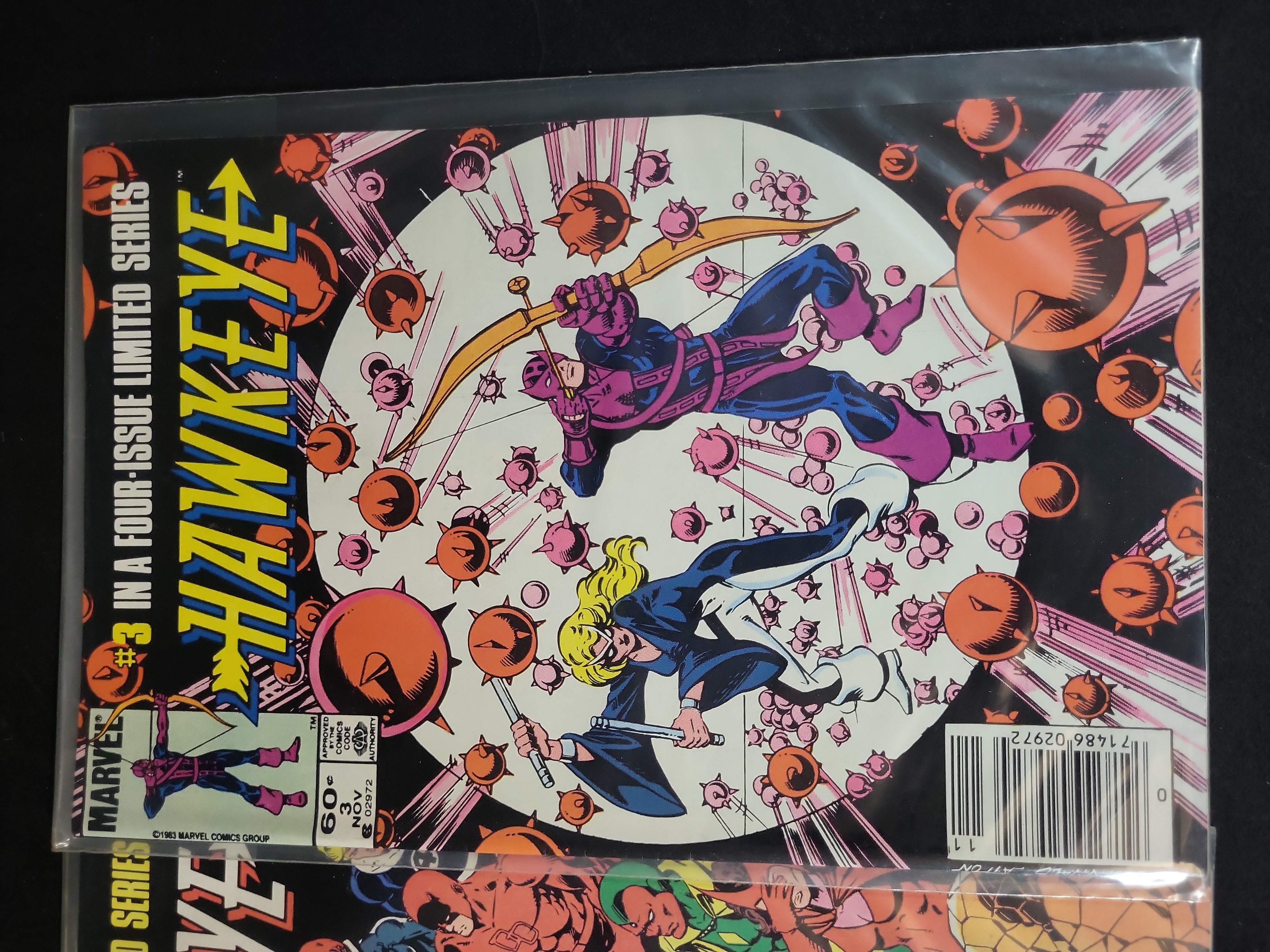 I03707 | A Collection of Five Vintage Marvel Hawkeye Comic Books Including 1983 Limited Series Set