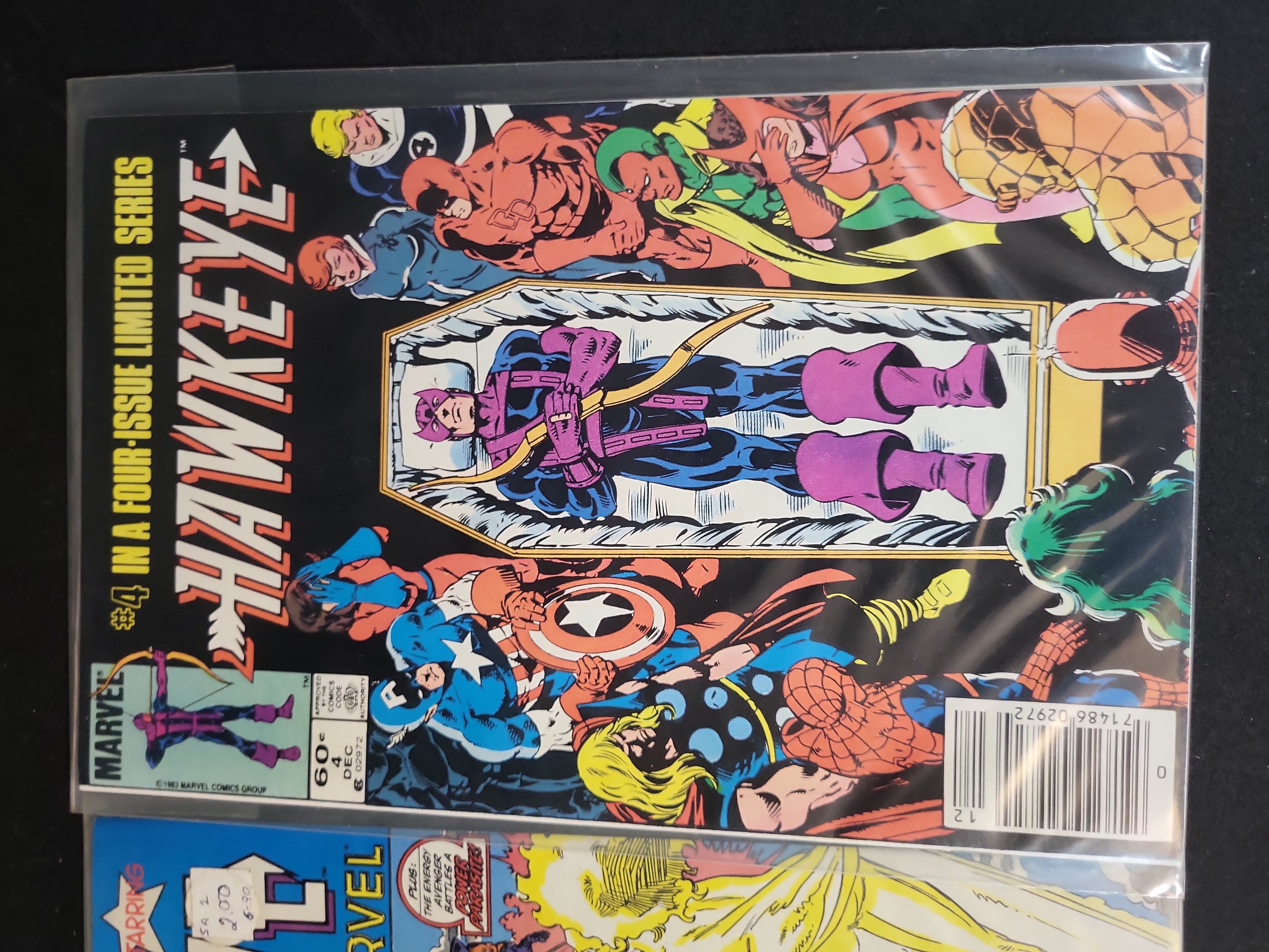 I03707 | A Collection of Five Vintage Marvel Hawkeye Comic Books Including 1983 Limited Series Set