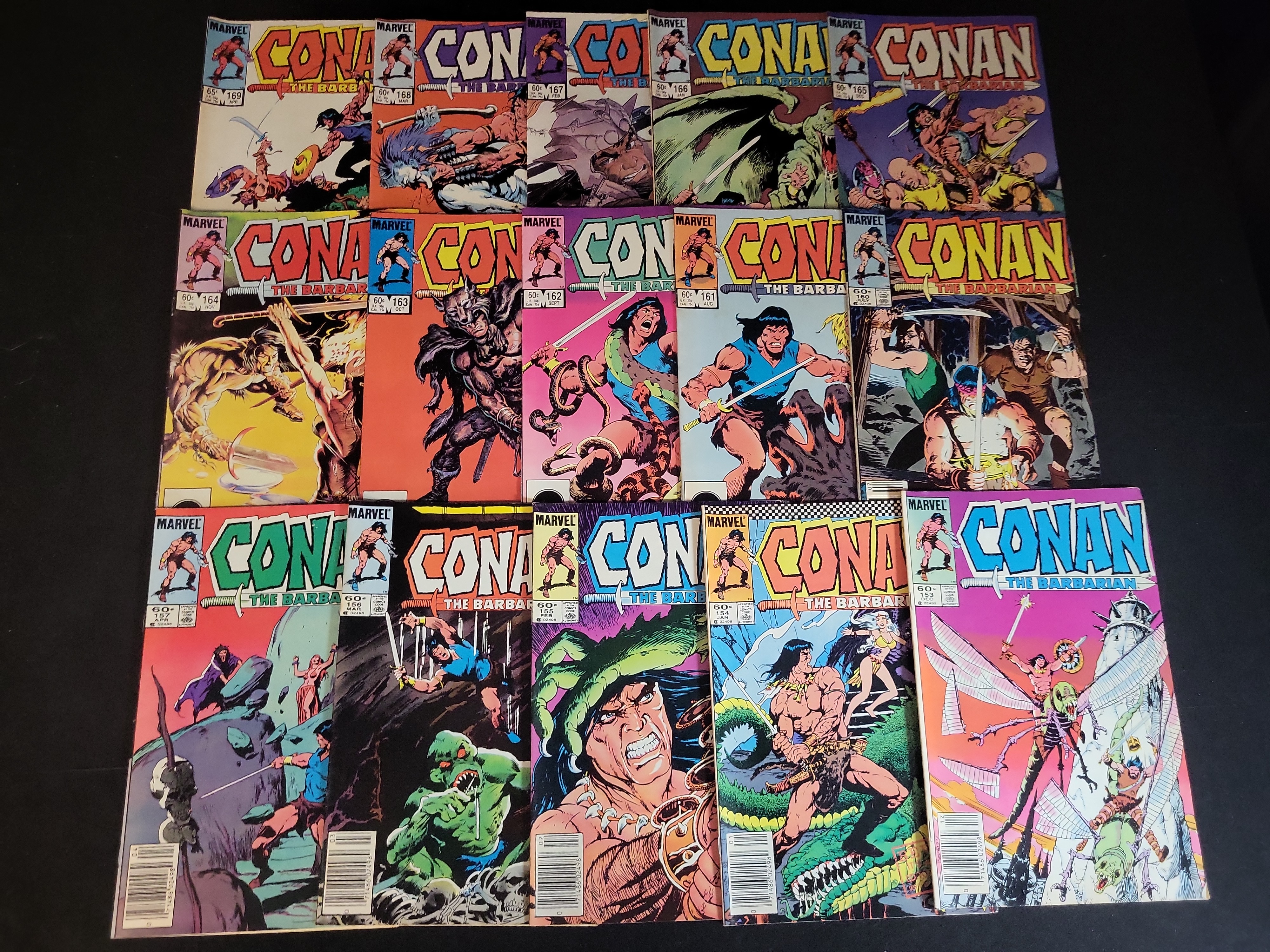 I02641 | Marvel Comics Group. Conan the Barbarian. 1982-1984. Issues 153-169.
