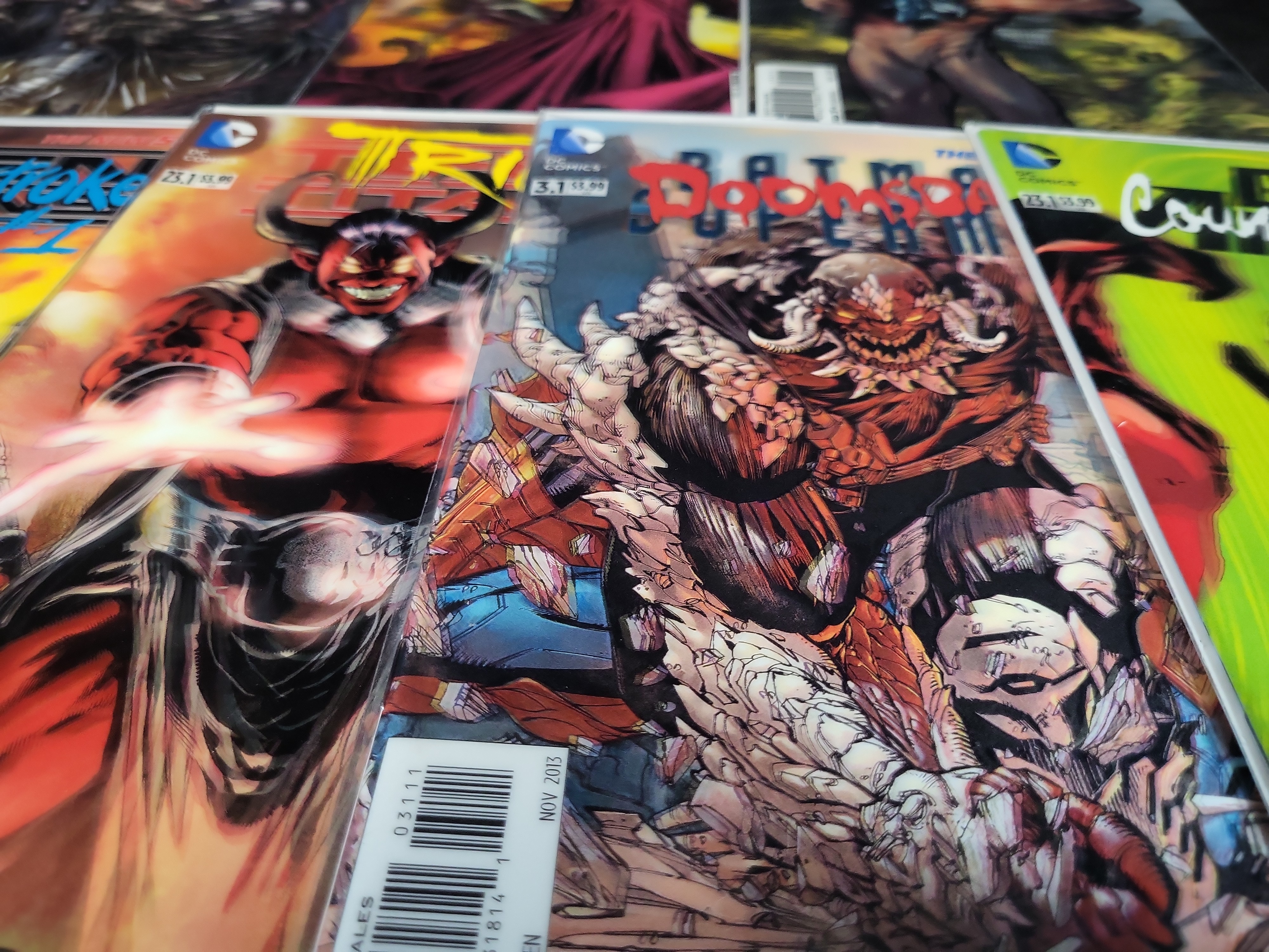 I03797 | A Group of DC Comics The New 52! Villains Month 3D Lenticular Variant Comic Books