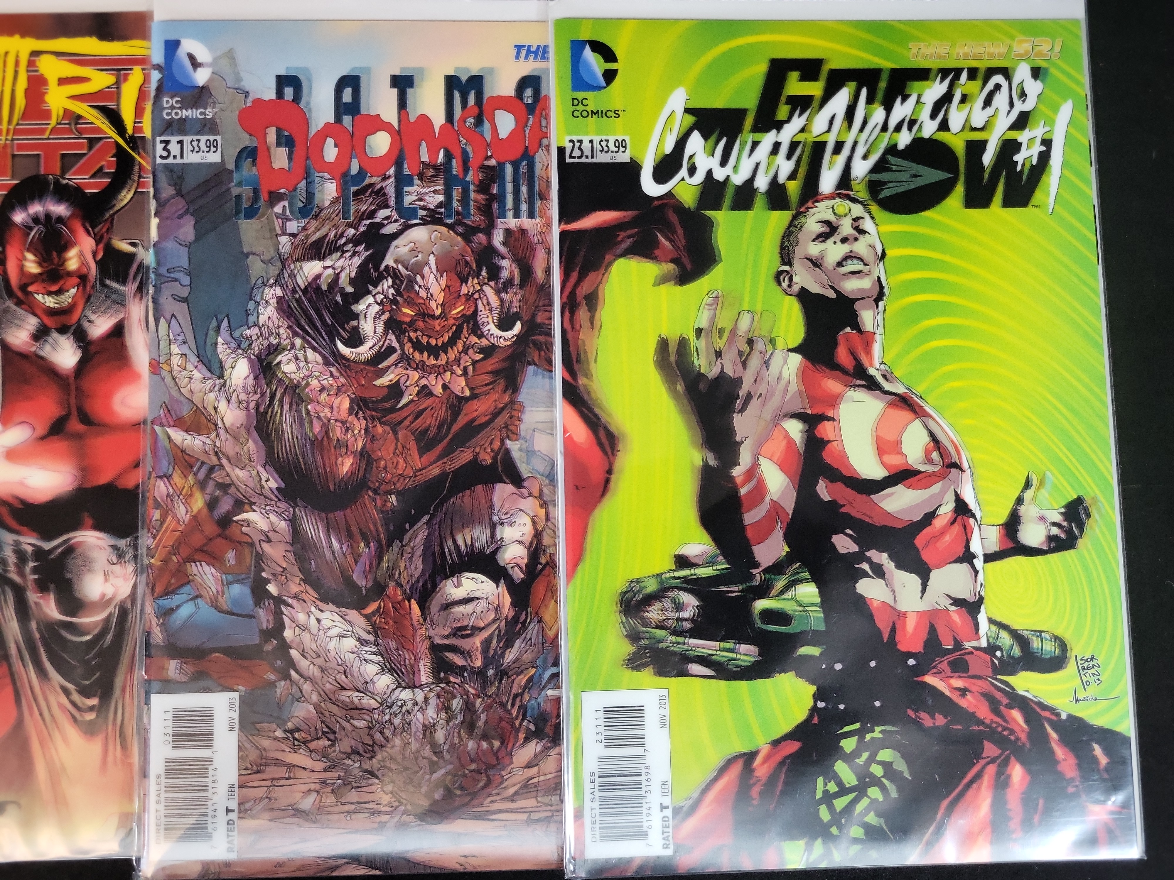 I03797 | A Group of DC Comics The New 52! Villains Month 3D Lenticular Variant Comic Books