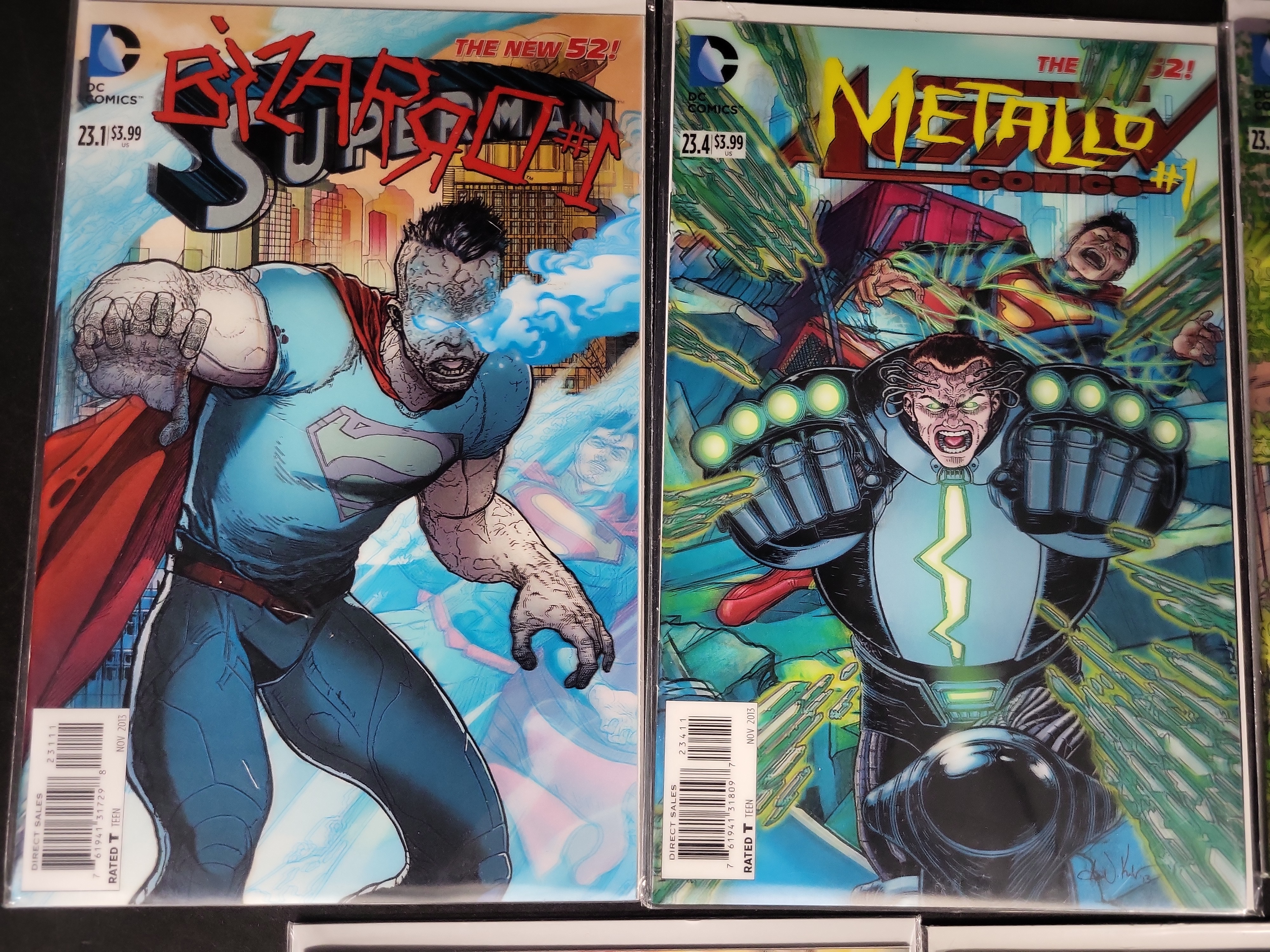 I03799 | A Collection of DC Comics The New 52 Superman and Action Comics Villains Month 3D Lenticular Cover Issues