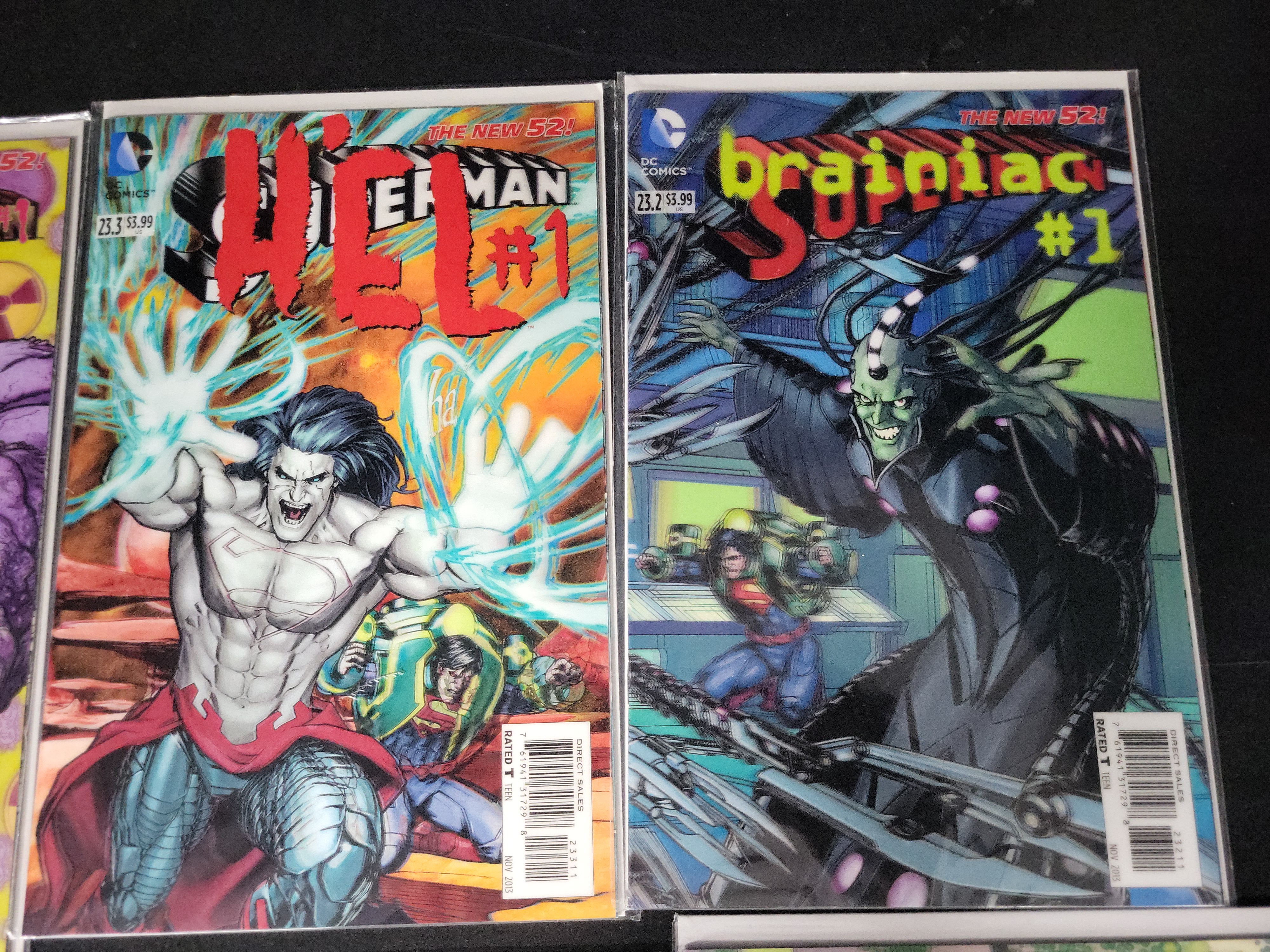 I03799 | A Collection of DC Comics The New 52 Superman and Action Comics Villains Month 3D Lenticular Cover Issues