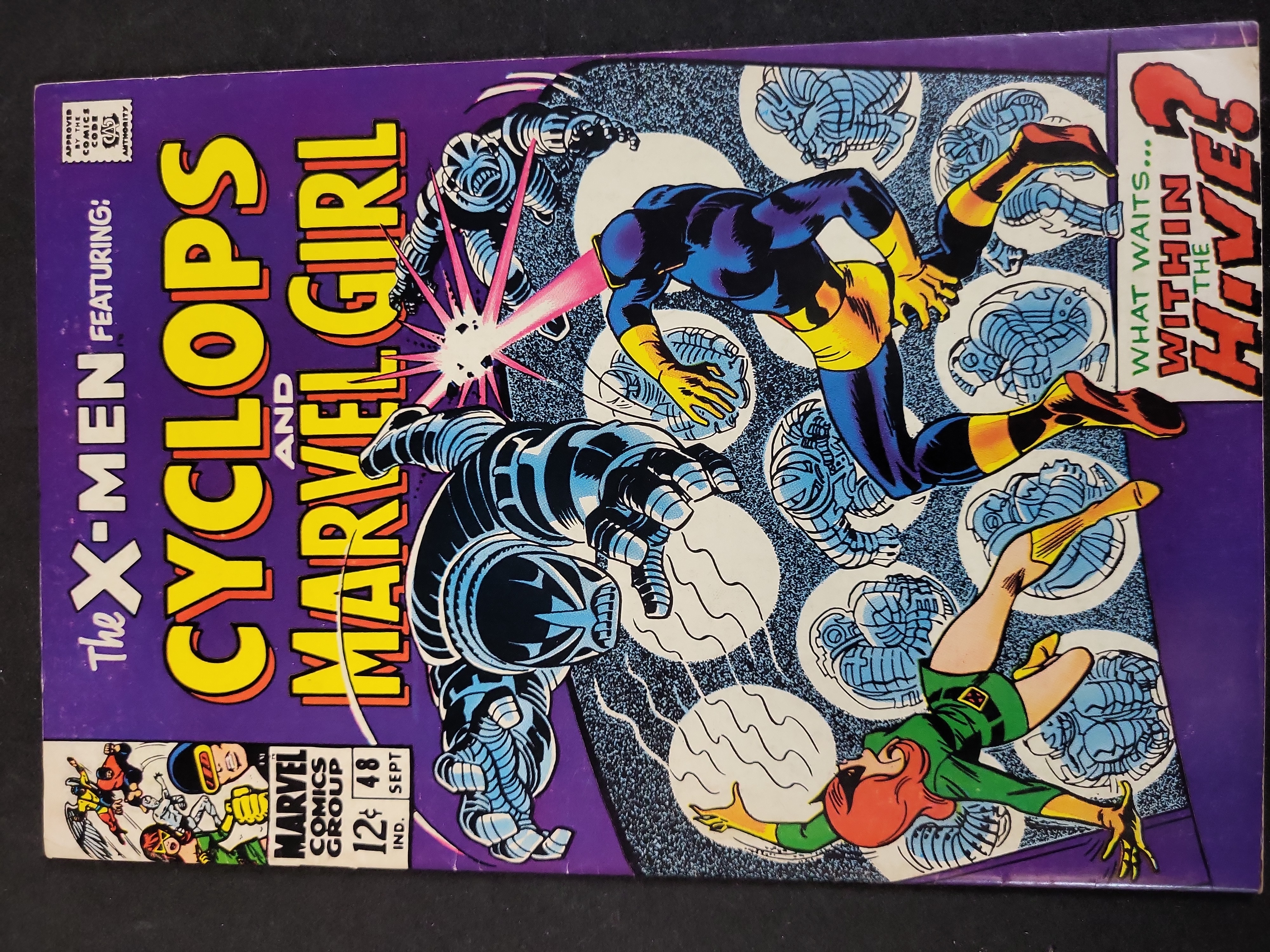 I03722 | The X-Men #48 Marvel Comics September 1968 Featuring Cyclops and Marvel Girl
