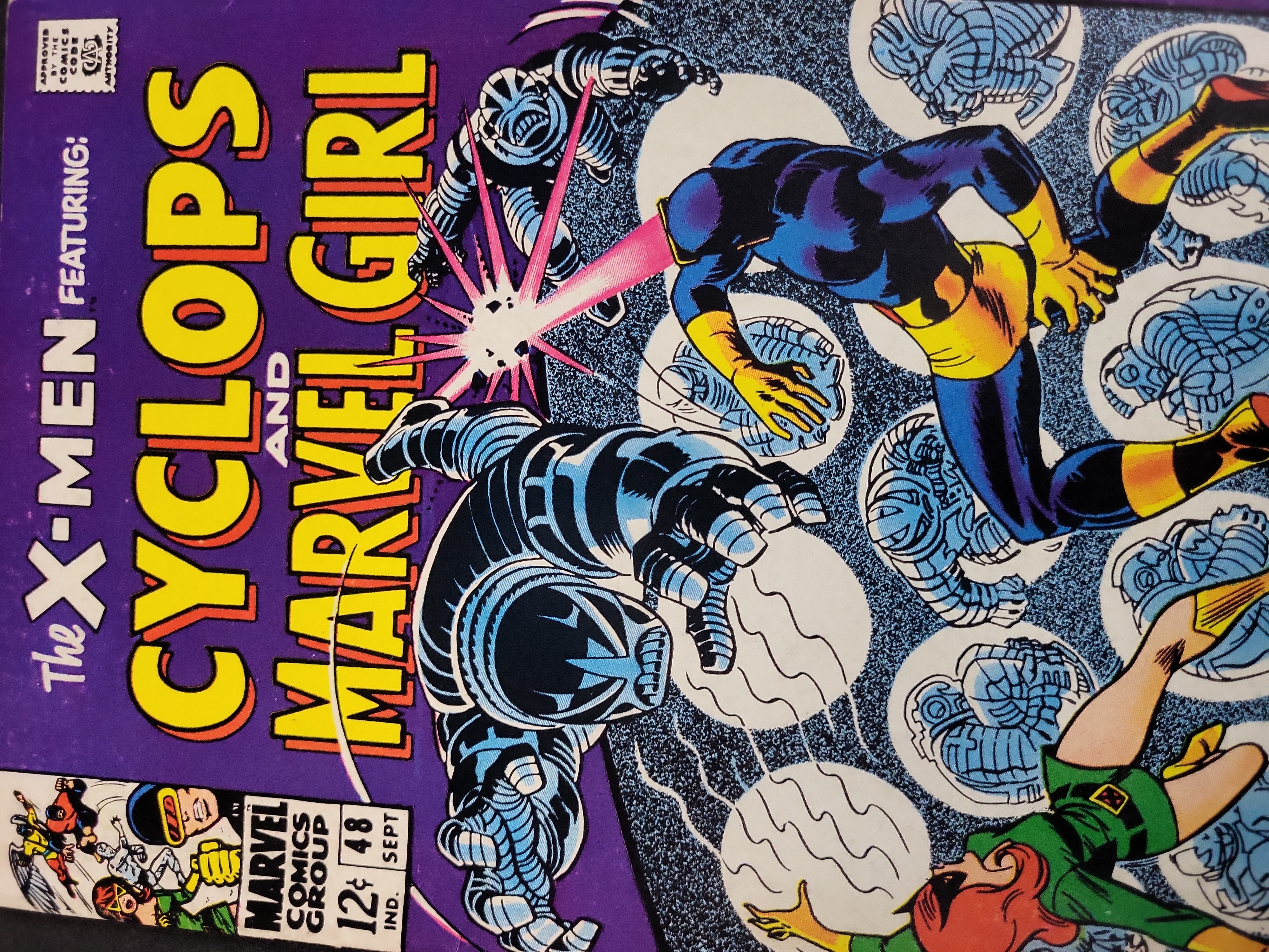 I03722 | The X-Men #48 Marvel Comics September 1968 Featuring Cyclops and Marvel Girl