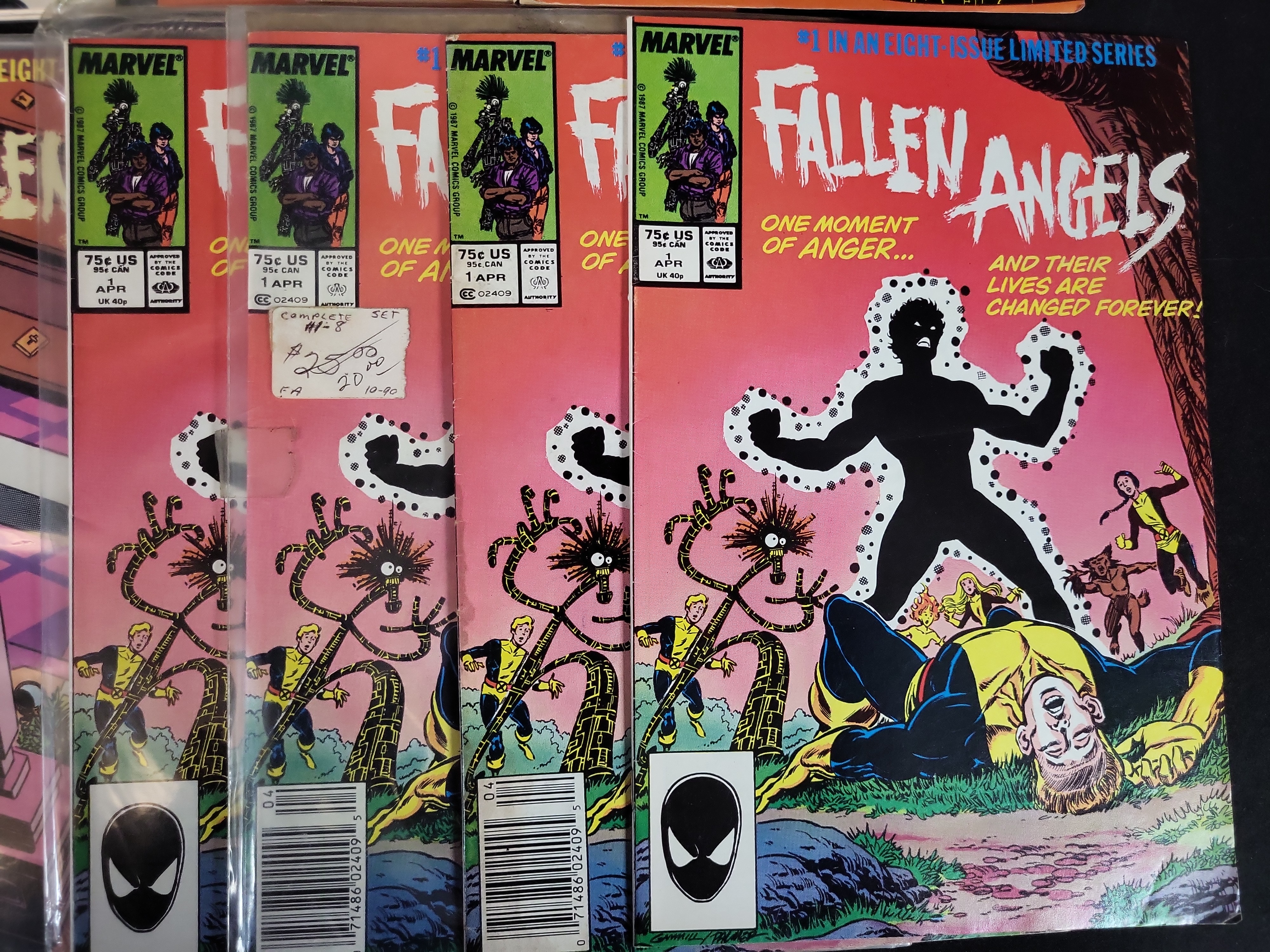 I03674 | Collection of 14 Marvel Comics Fallen Angels 1987 Limited Series Issues