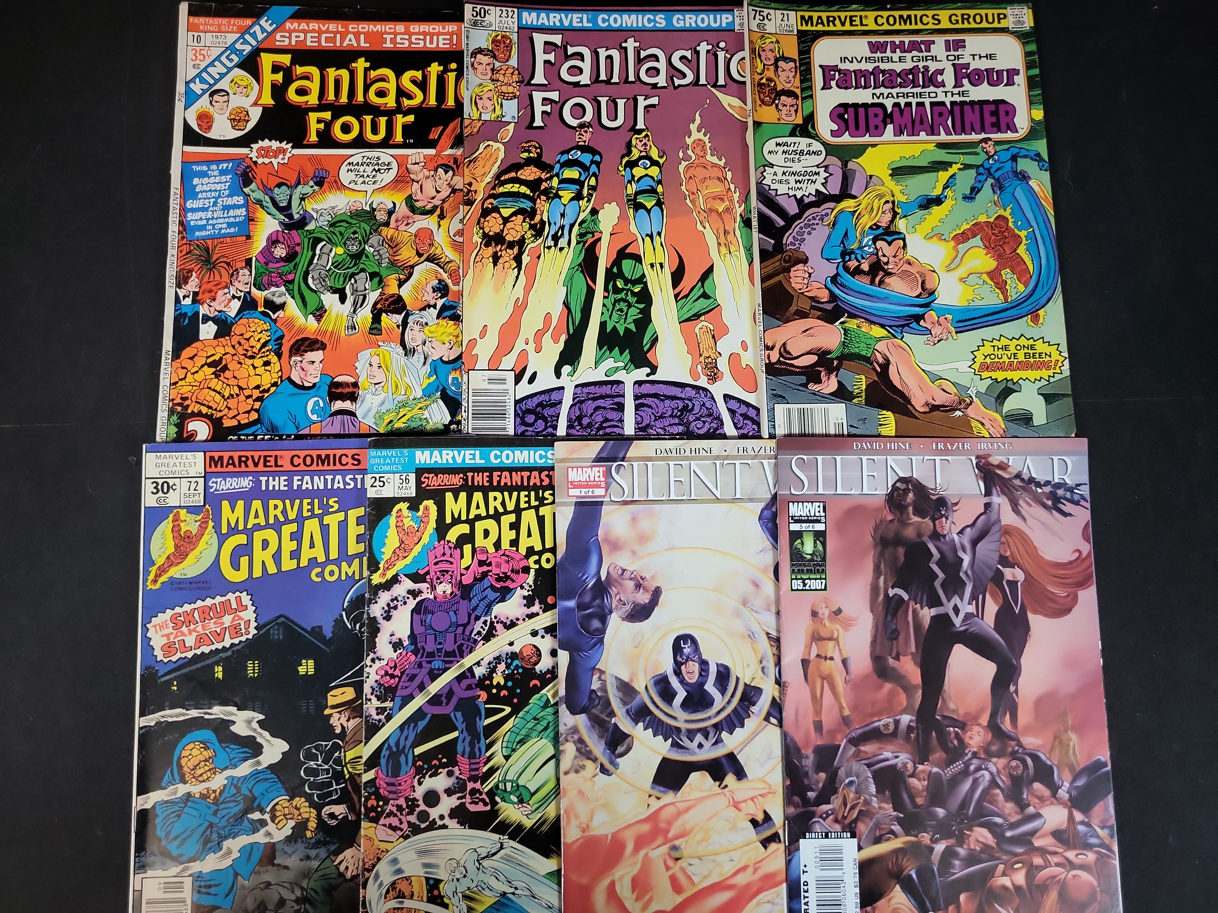 I03682 | Seven Marvel Comics Fantastic Four and Inhumans Bronze Age to Modern Age Issue Lot