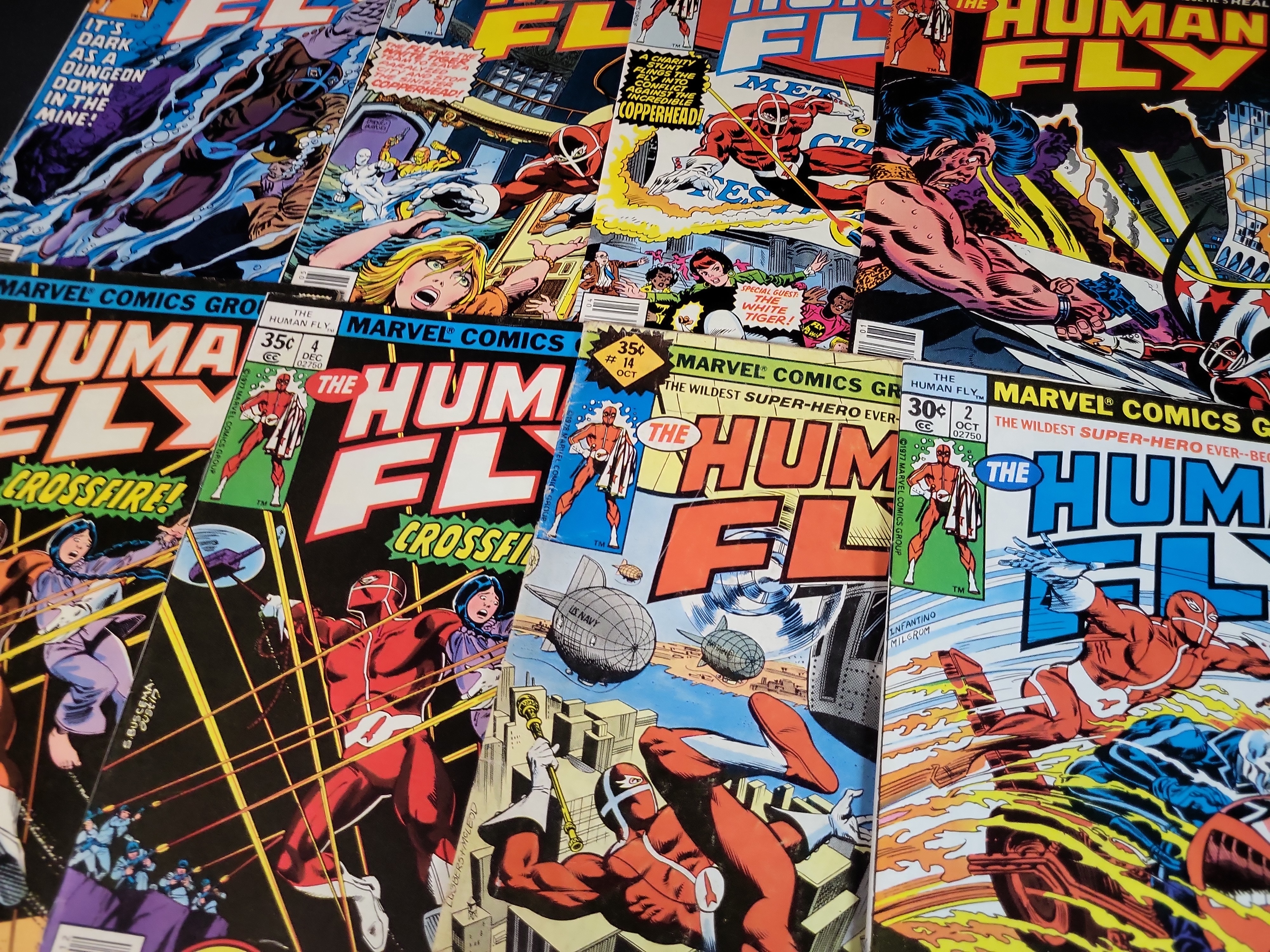 I03686 | A Group of The Human Fly Marvel Comic Books