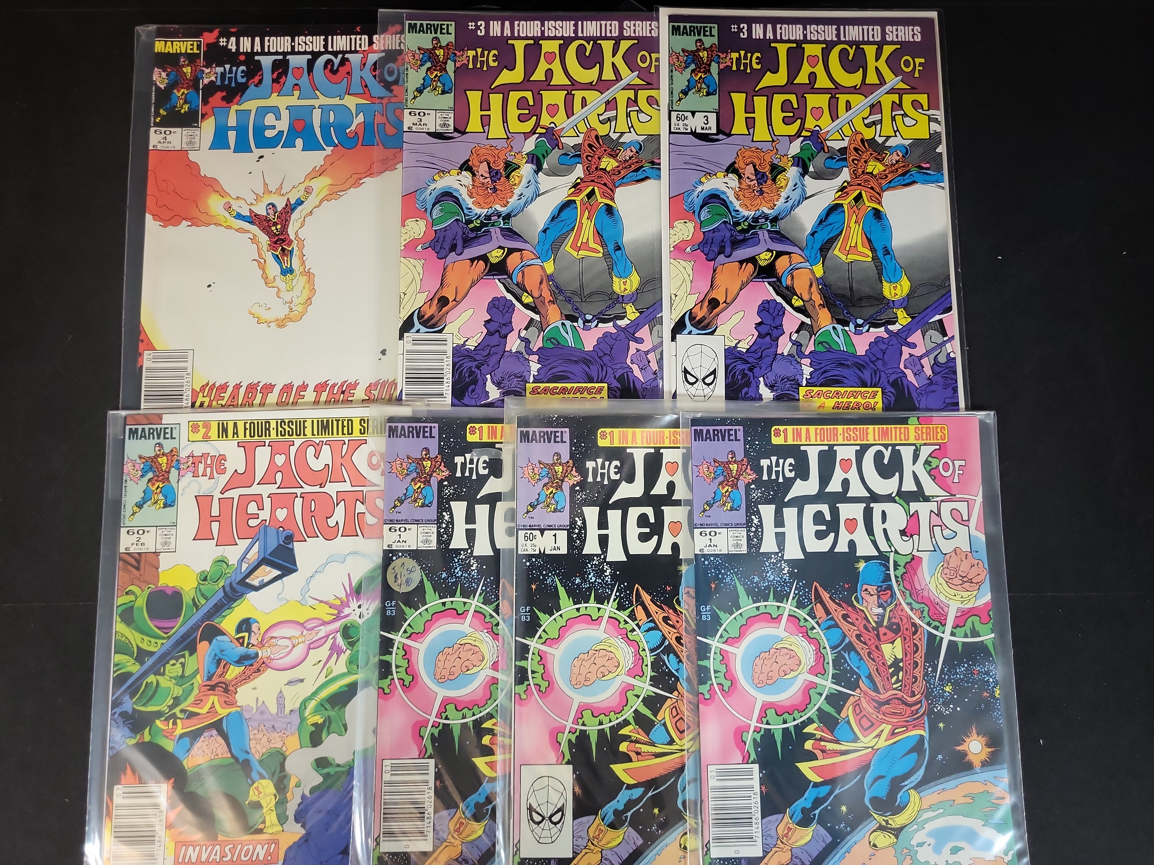 I03697 | A Collection of Seven Marvel Comics The Jack of Hearts Limited Series Issues