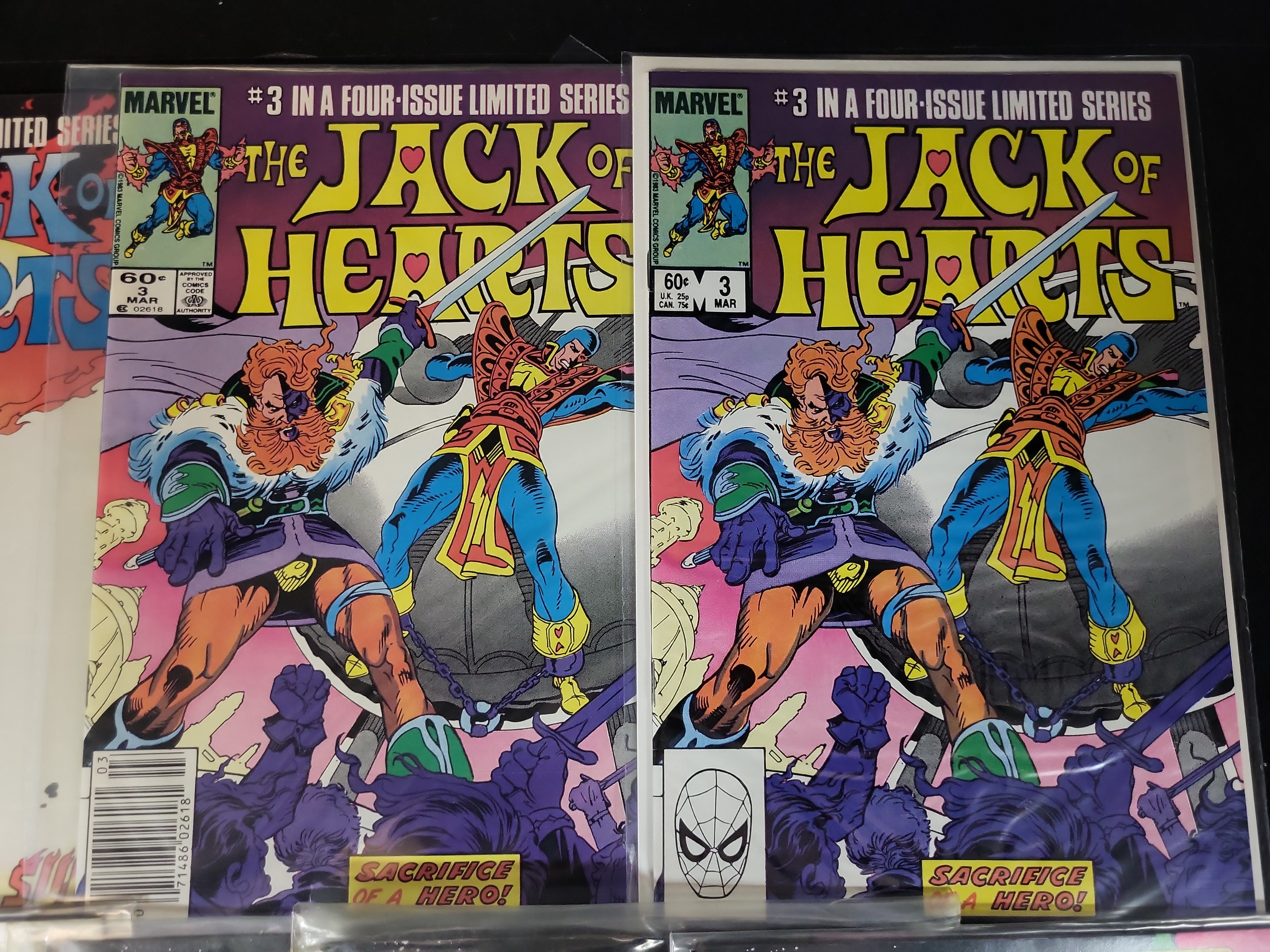 I03697 | A Collection of Seven Marvel Comics The Jack of Hearts Limited Series Issues