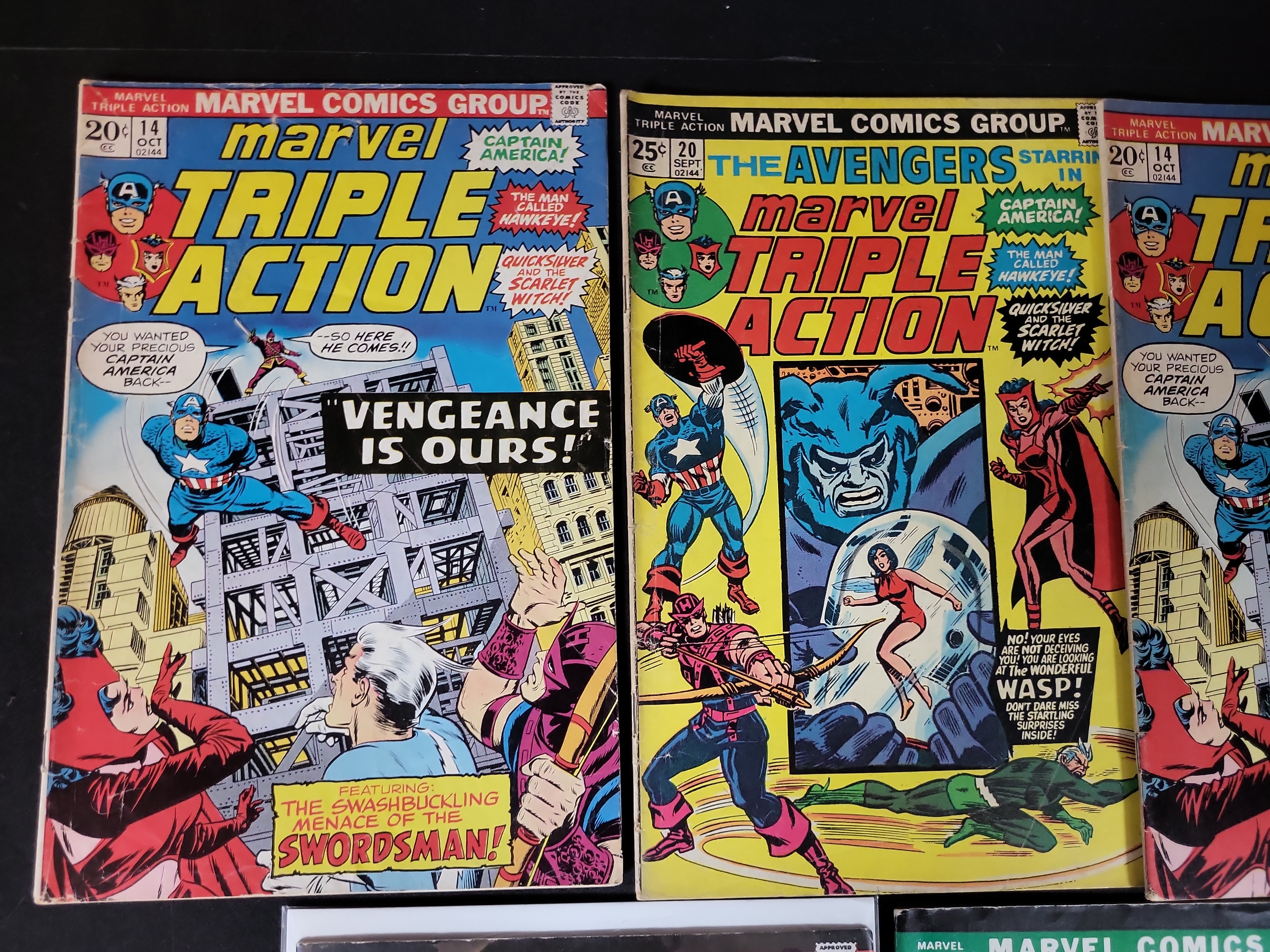 I03700 | A Collection of Five Marvel Triple Action Avengers Comic Books
