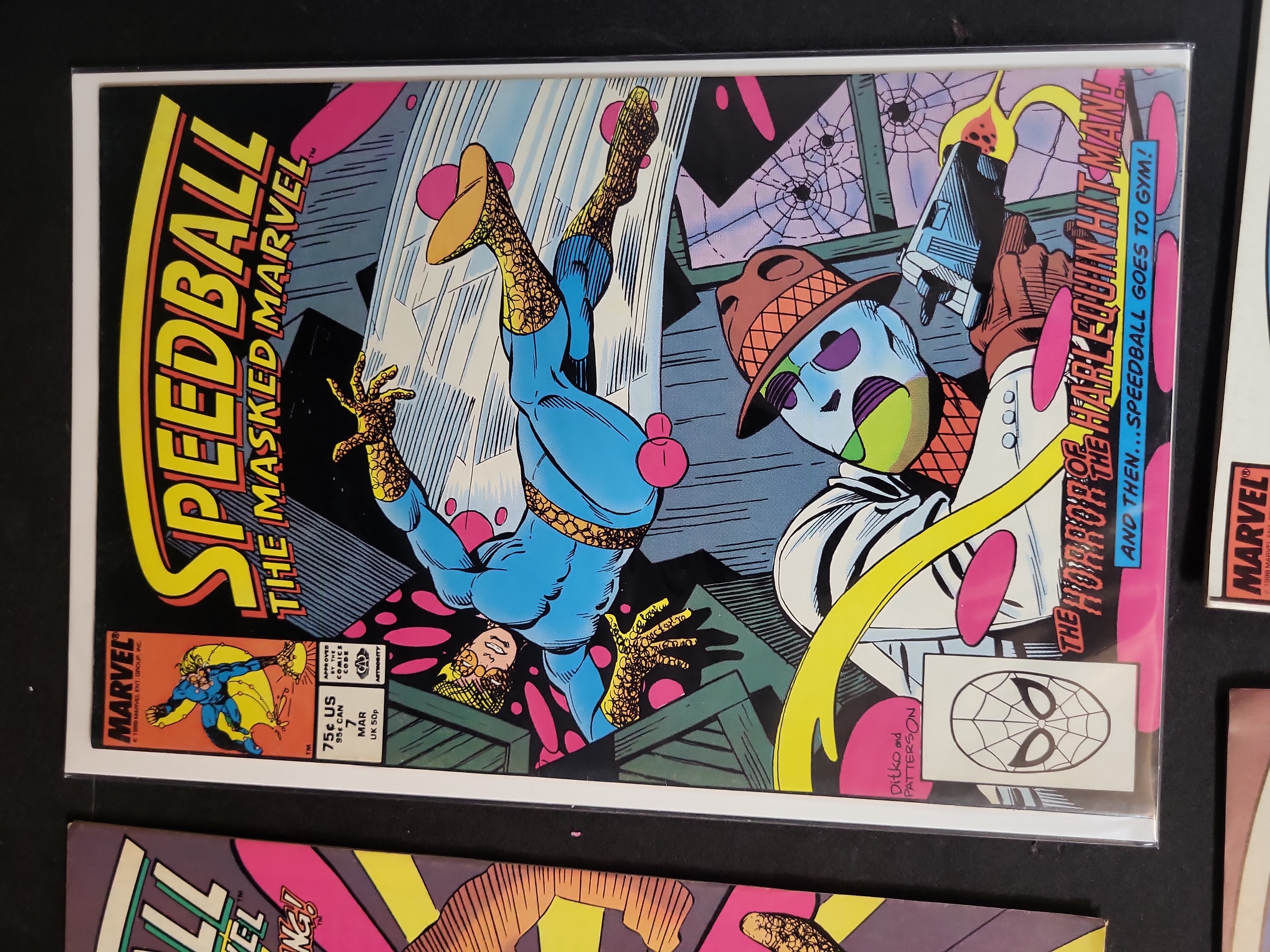 I03701 | A Collection of Six Marvel Comics Speedball The Masked Marvel Issue Numbers 1 through 9