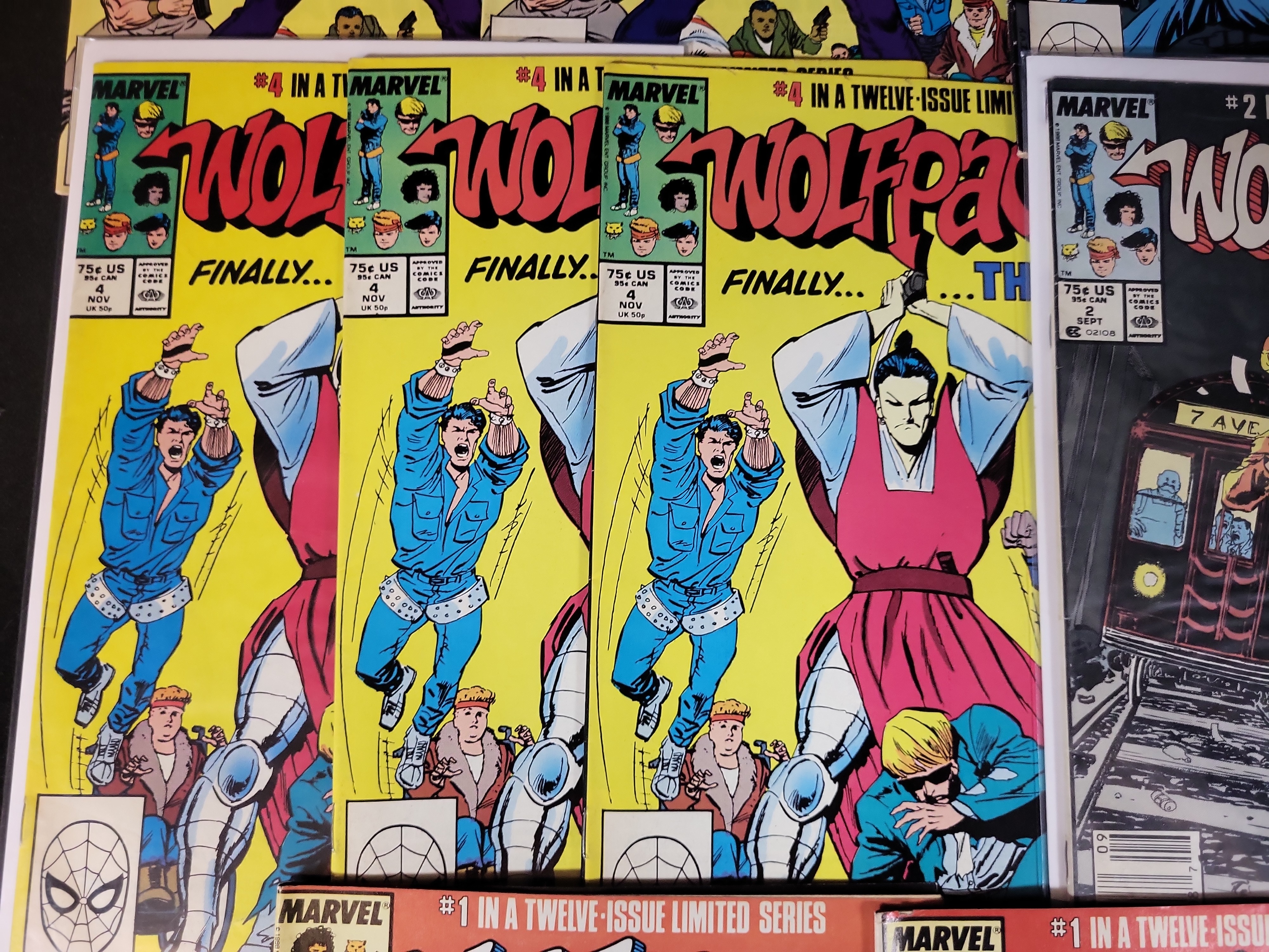 I03702 | A Collection of 12 Marvel Comics Wolfpack Limited Series Issues (1988-1989)