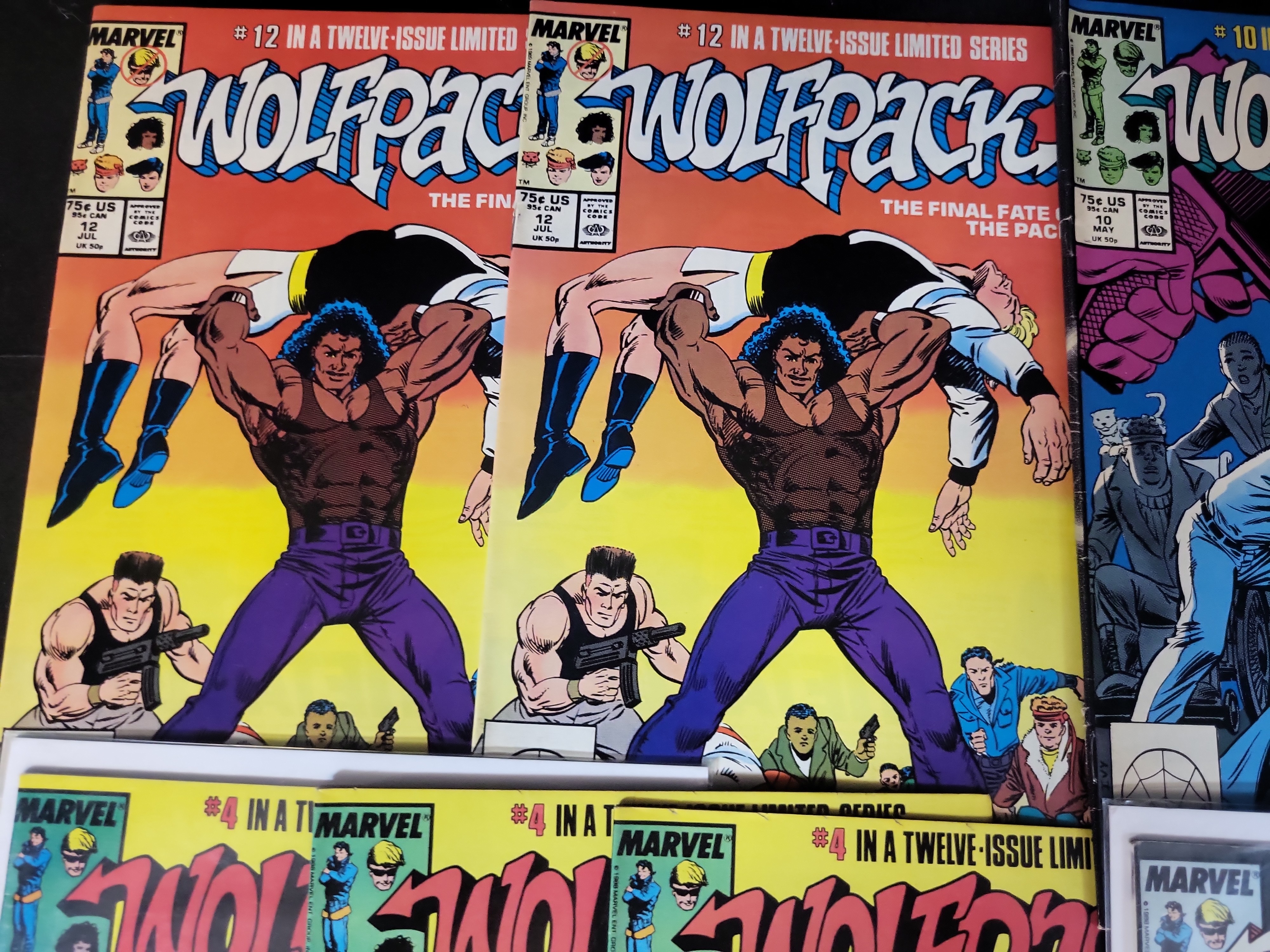 I03702 | A Collection of 12 Marvel Comics Wolfpack Limited Series Issues (1988-1989)