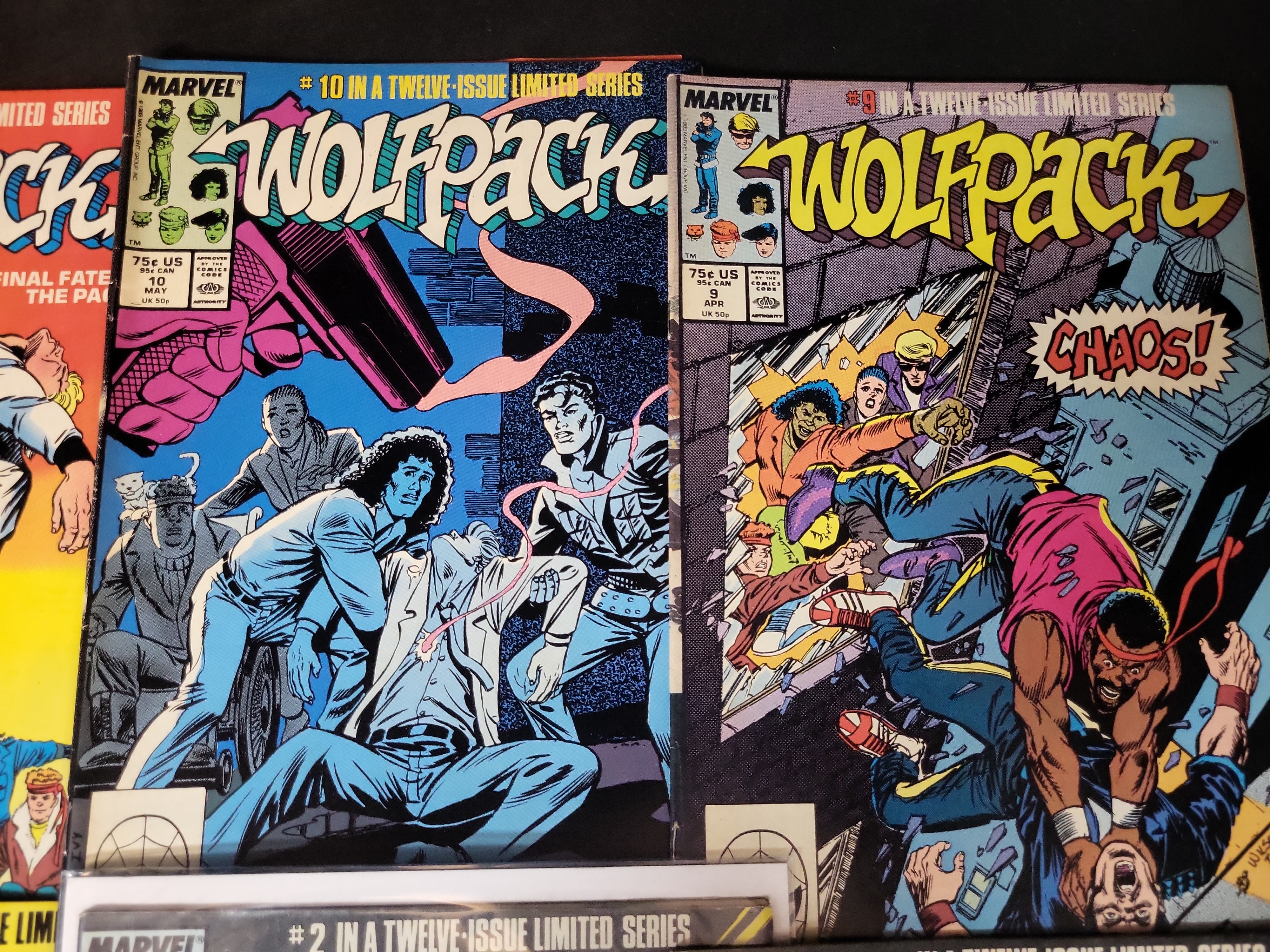 I03702 | A Collection of 12 Marvel Comics Wolfpack Limited Series Issues (1988-1989)