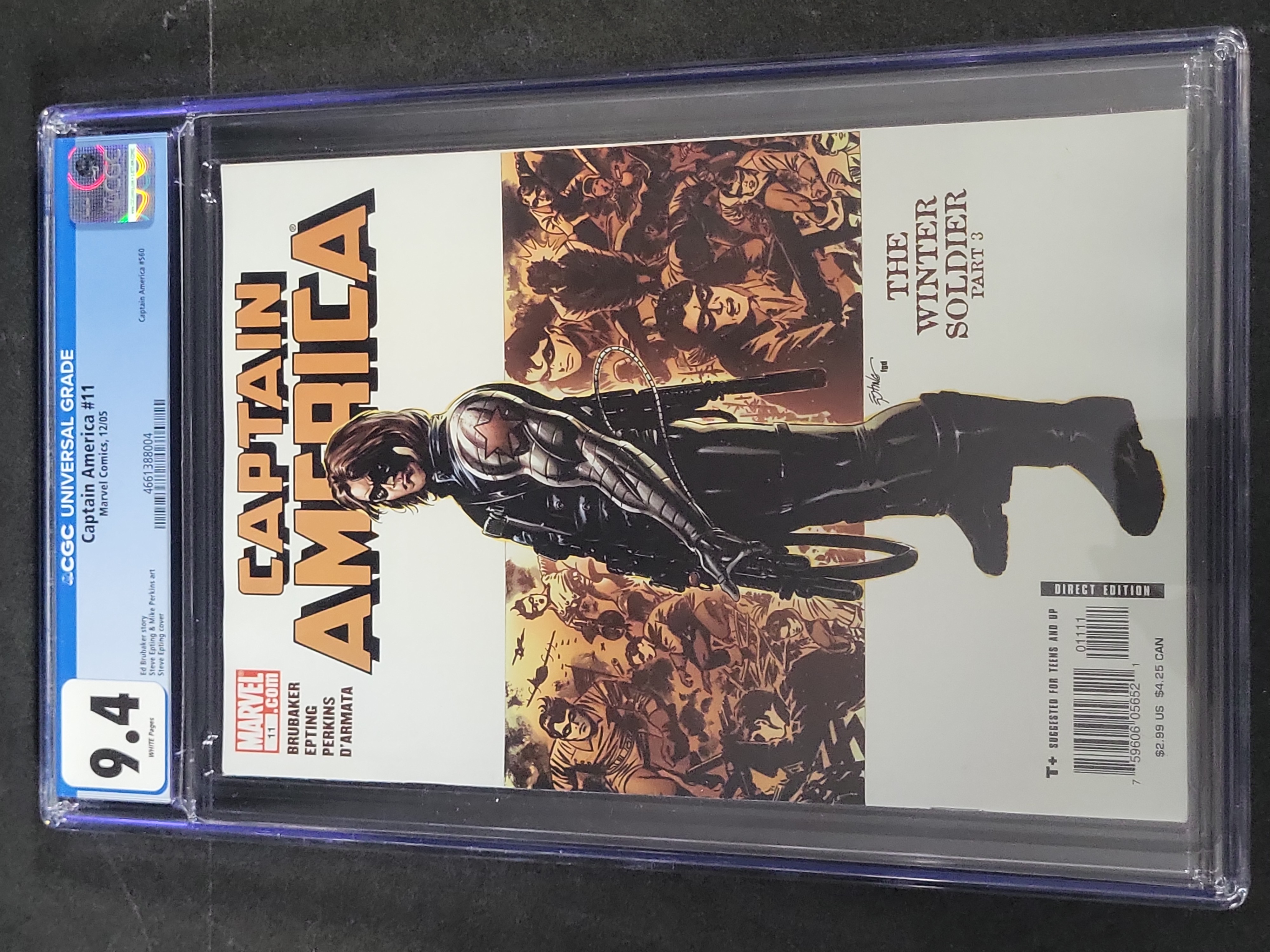 I03487 | Captain America #11 Marvel Comics 2005 CGC 9.4 White Pages Winter Soldier Origin Part 3