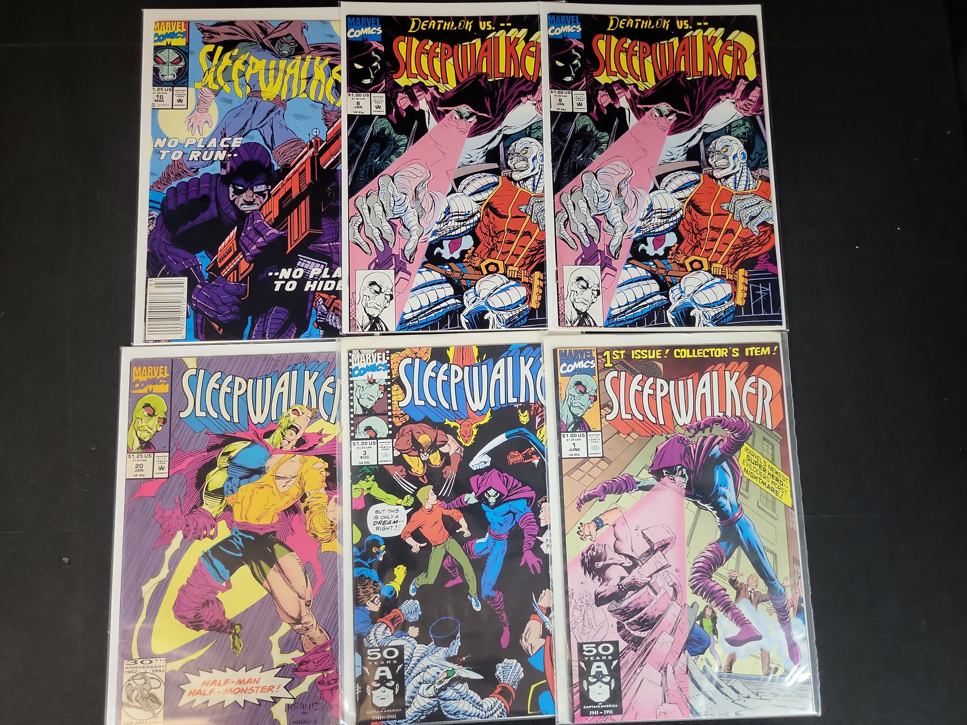I03699 | Six Marvel Comics Sleepwalker Issues Including Number 1 First Appearance 1991-1993