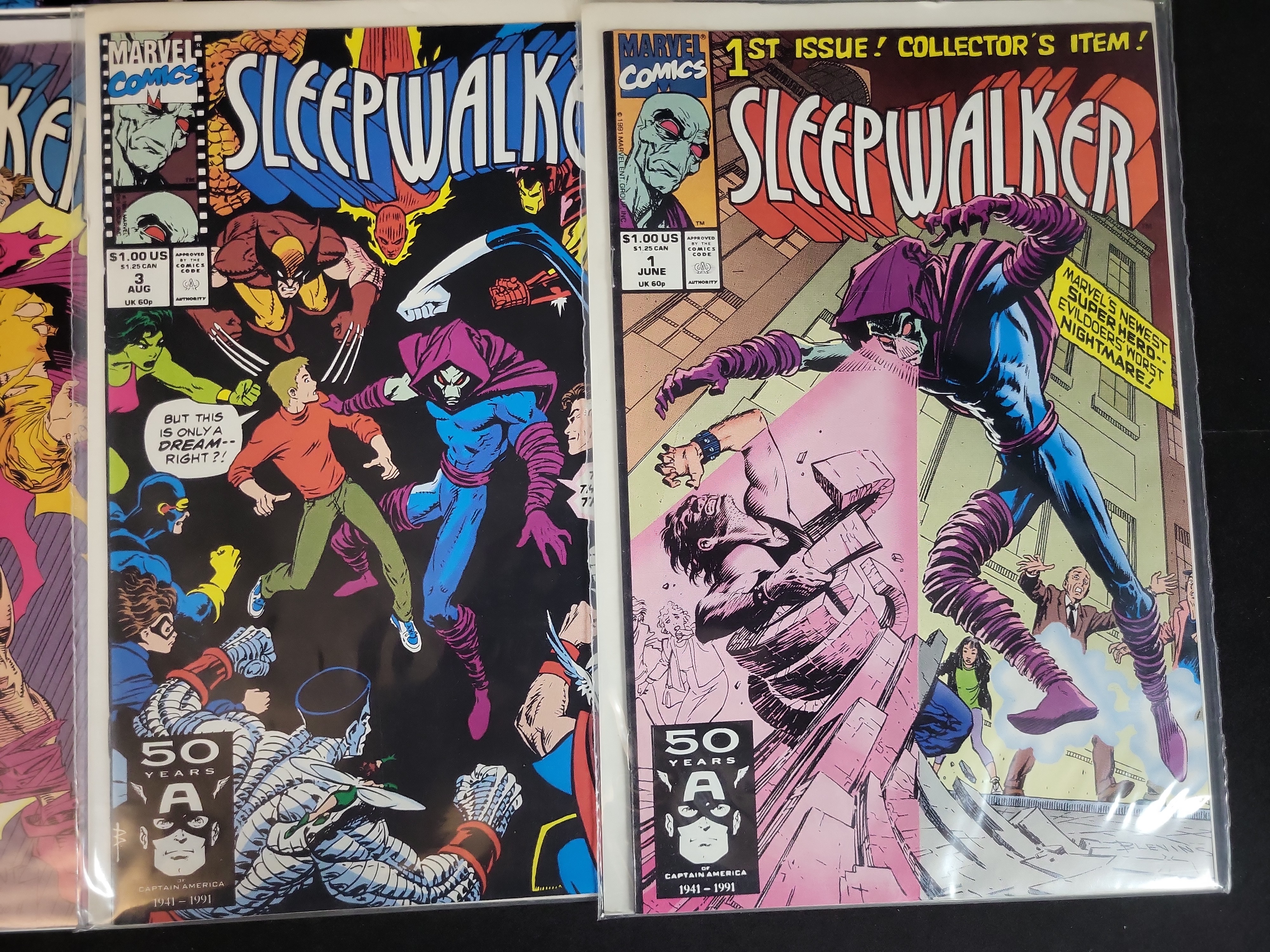 I03699 | Six Marvel Comics Sleepwalker Issues Including Number 1 First Appearance 1991-1993