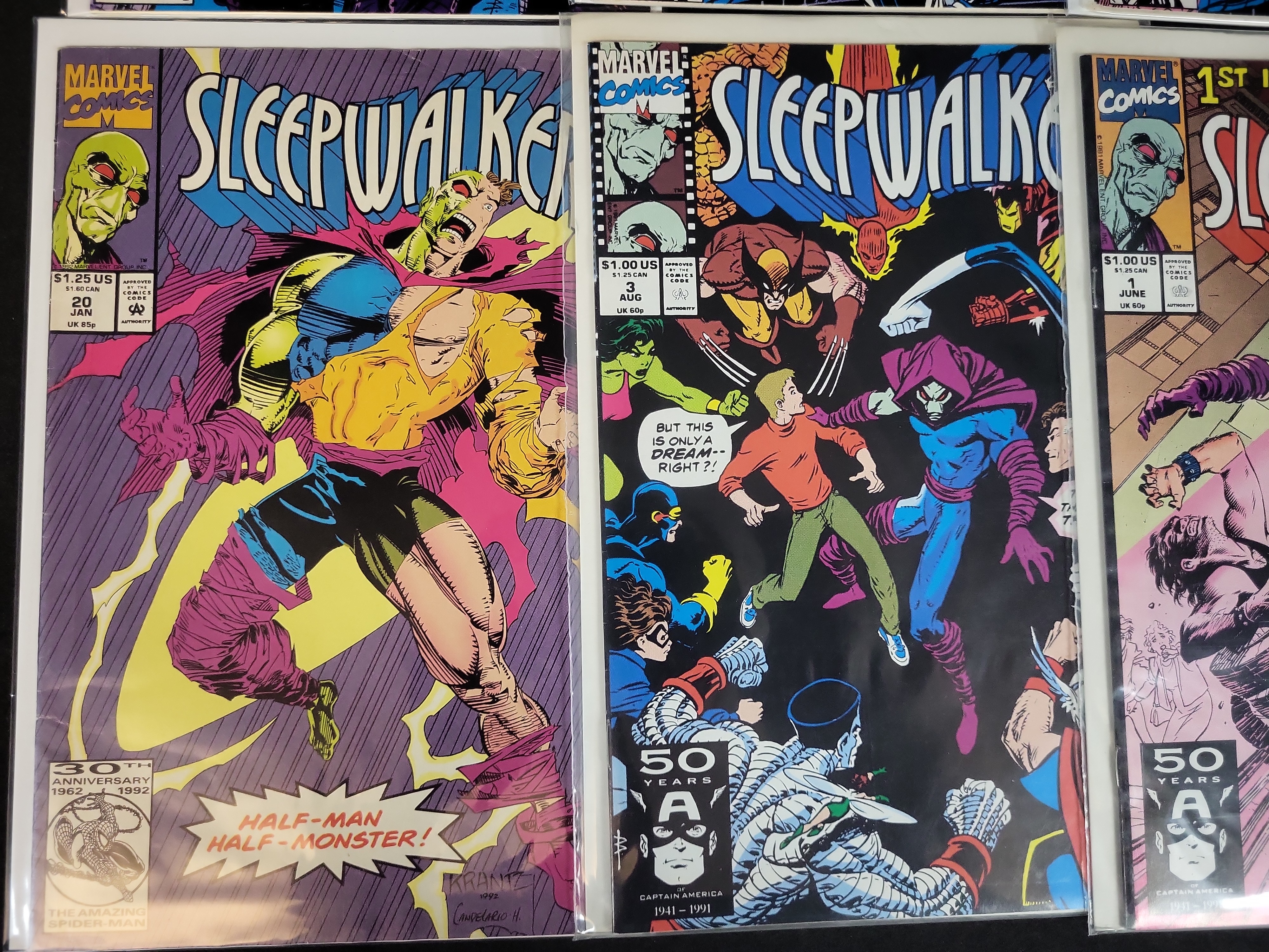 I03699 | Six Marvel Comics Sleepwalker Issues Including Number 1 First Appearance 1991-1993