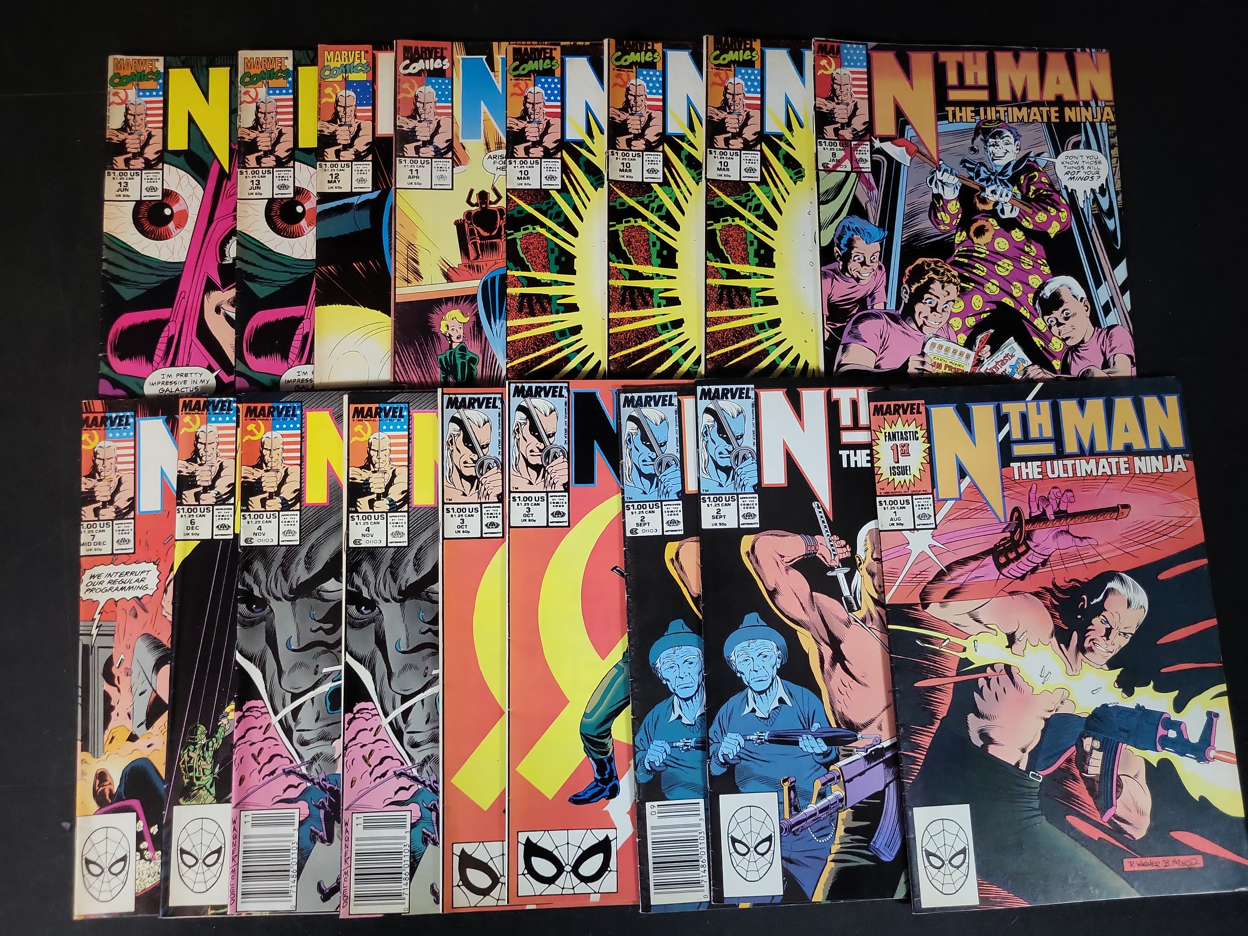 I03624 | A Collection of 17 Marvel Comics Nth Man The Ultimate Ninja Issues 1-13
