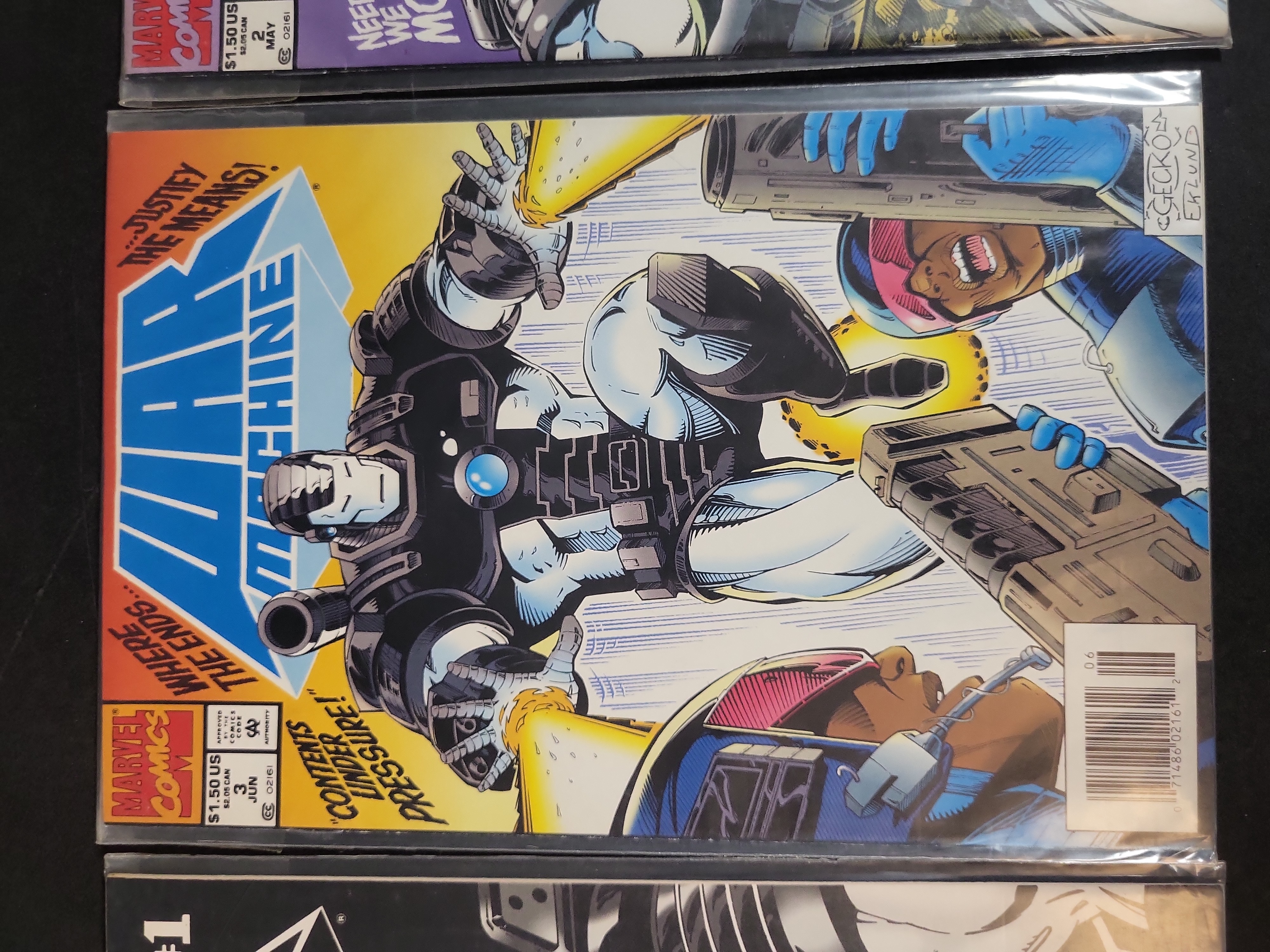I03683 | Three Marvel Comics War Machine Issues Nos. 1, 2, and 3 (1994)