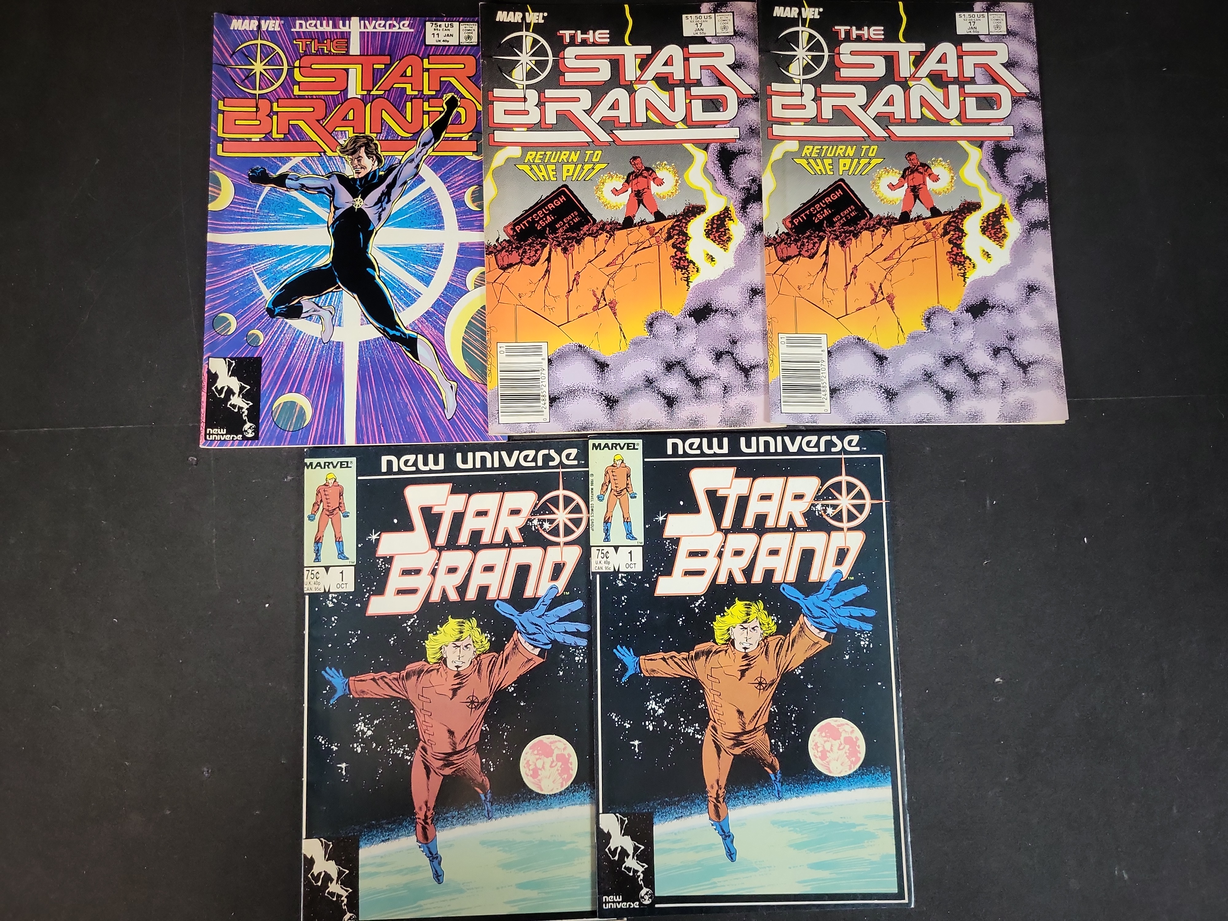 I03698 | Five Marvel Comics Star Brand New Universe Issues