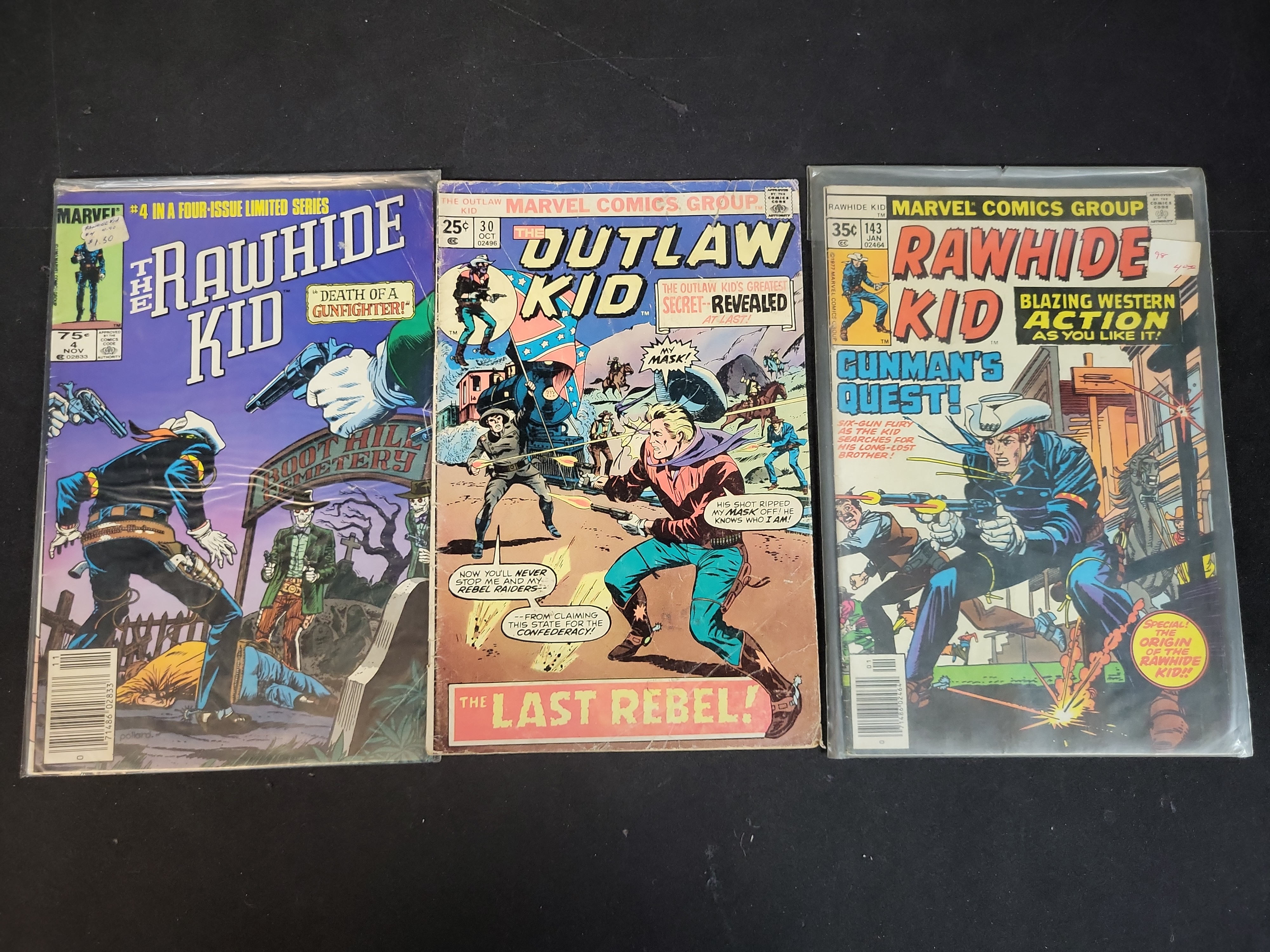I03739 | A Trio of Marvel Comics Group Western Comic Books Featuring The Rawhide Kid and The Outlaw Kid