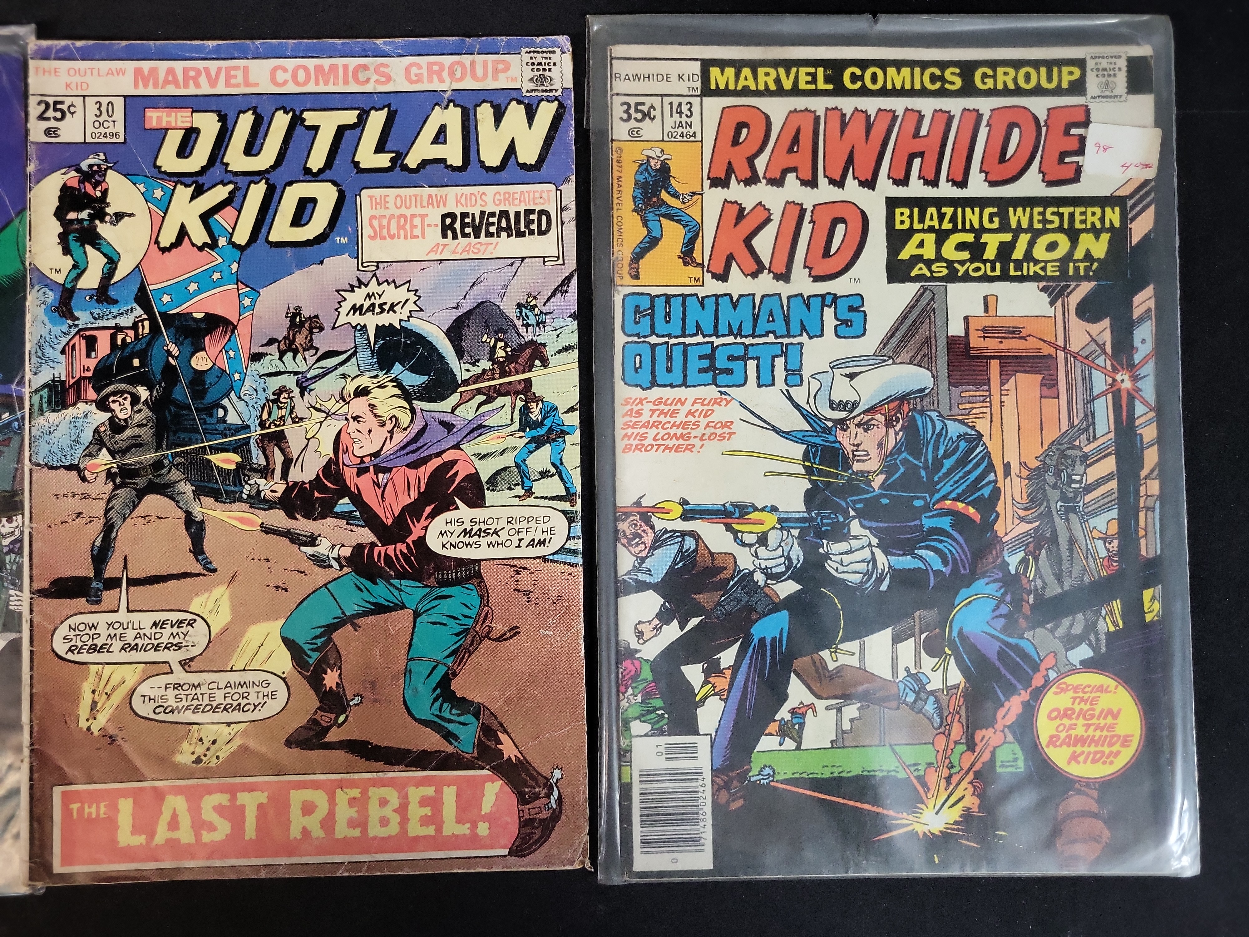 I03739 | A Trio of Marvel Comics Group Western Comic Books Featuring The Rawhide Kid and The Outlaw Kid
