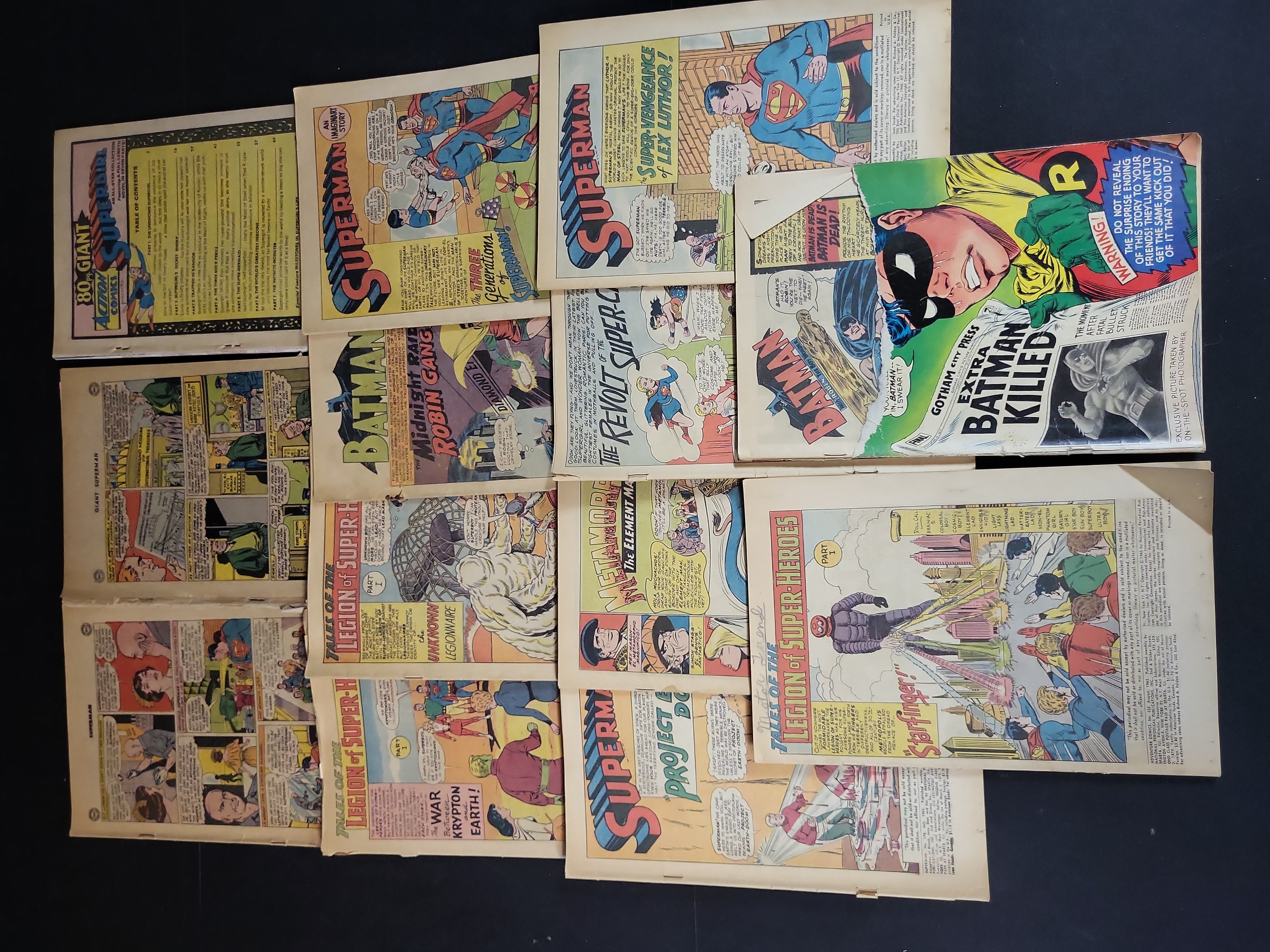I03919 | A Collection of Silver Age DC Comics Splash Pages and Cover Fragments, mid-1960s